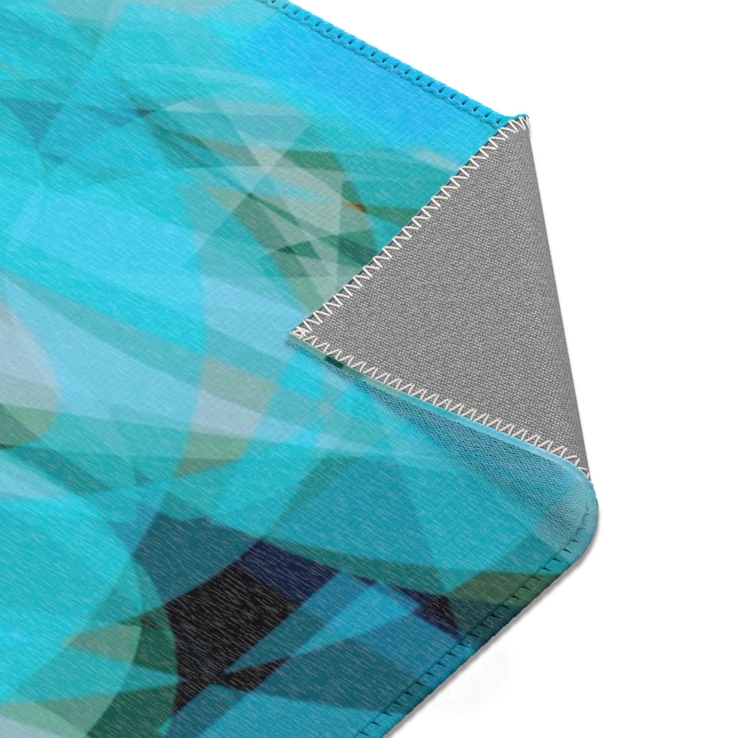 Depths: 48"x72" Serene Blue Abstract Area Rug, Modern Home Decor, Living Room Accent, Cozy Bedroom Mat, Bohemian Style Rug