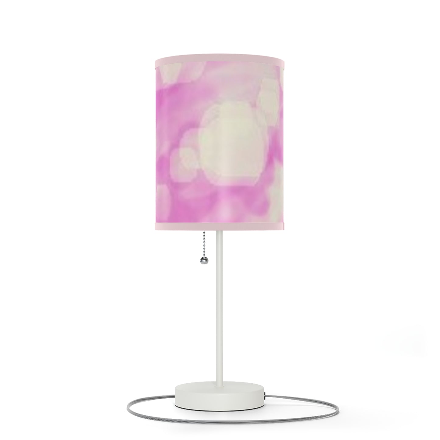 Anew: {Pink Trim} Pink Bokeh Table Lamp, Soft Lighting, Home Decor, Bedroom, Living Room, Gift for Her, Modern Design, Unique Nightstand Light
