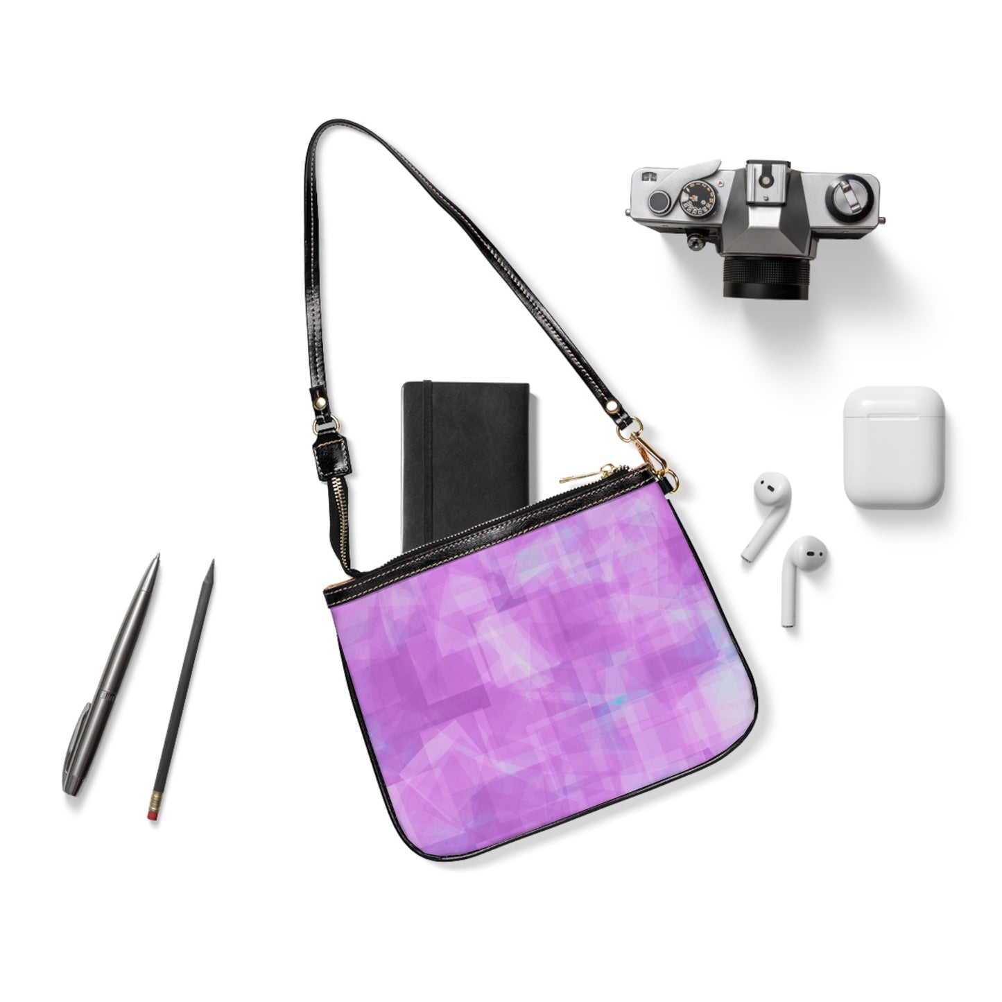 Betty: Chill Purple Geometric Small Shoulder Bag for Everyday Style