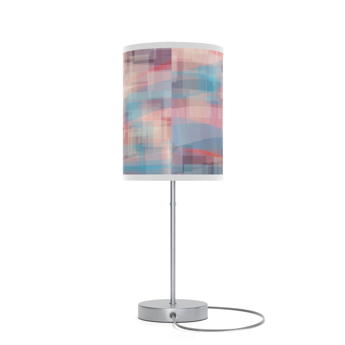 Bernadette: WH Trim; Abstract Design Table Lamp – Modern Home Decor