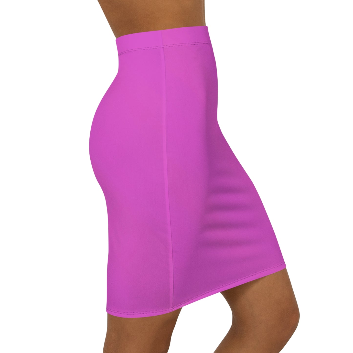 Bobbie: Chic High-Waisted Pink Pencil Skirt - Stylish & Versatile for Every Occasion