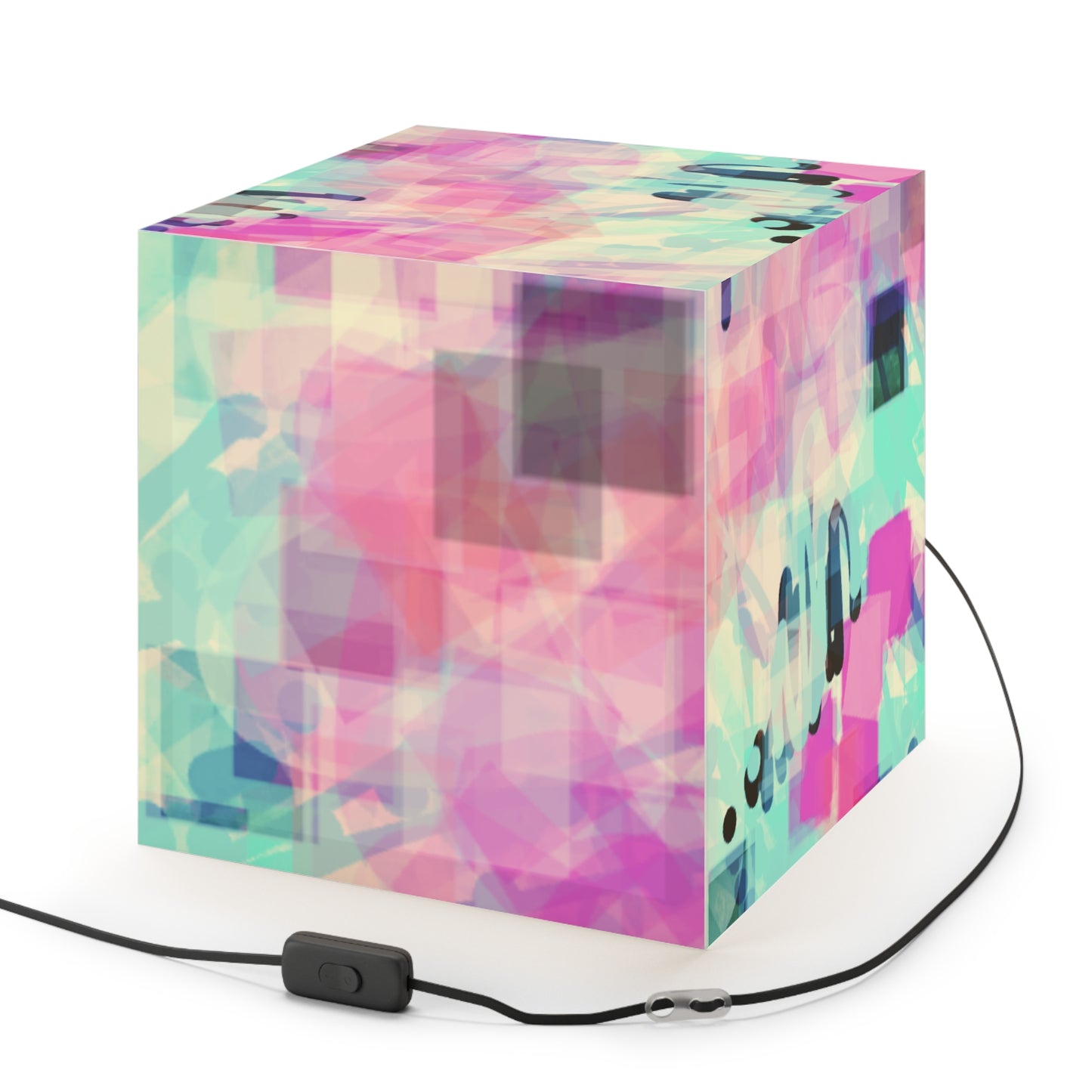 Anastasia: Ethereal Vibrant Abstract Light Cube Lamp, Modern Home Decor, Colorful Pendant Lighting, Unique Gift Idea, Mystical Lighting Feature