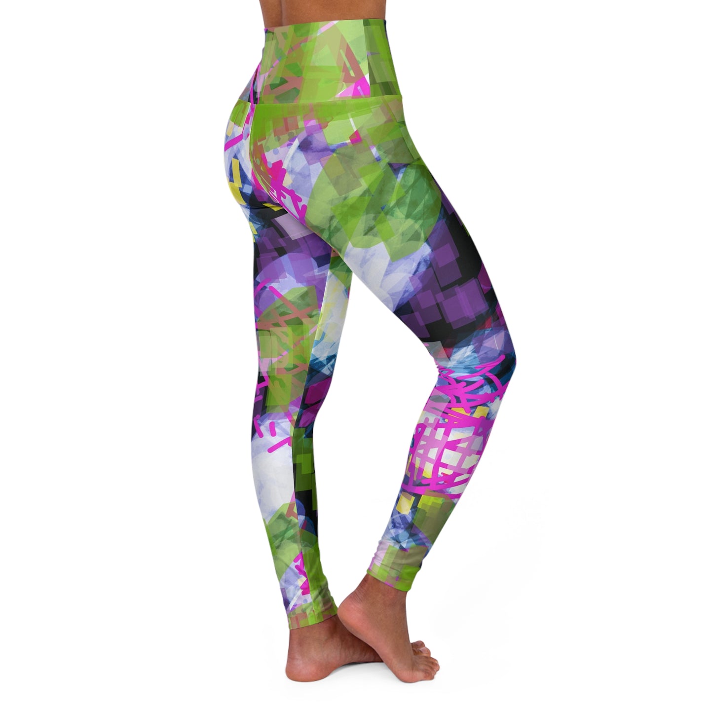 Aether: Vibrant High Waisted Workout Leggings, Dance Tights, Colorful Activewear, Fitness Apparel, Streetwear