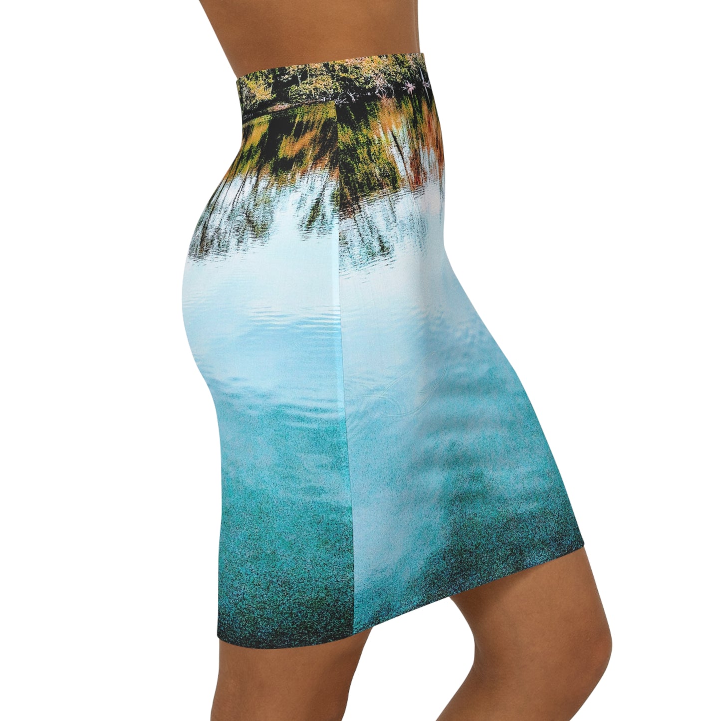 Jewel: Women's Mid-Waist Pencil Skirt (AOP)