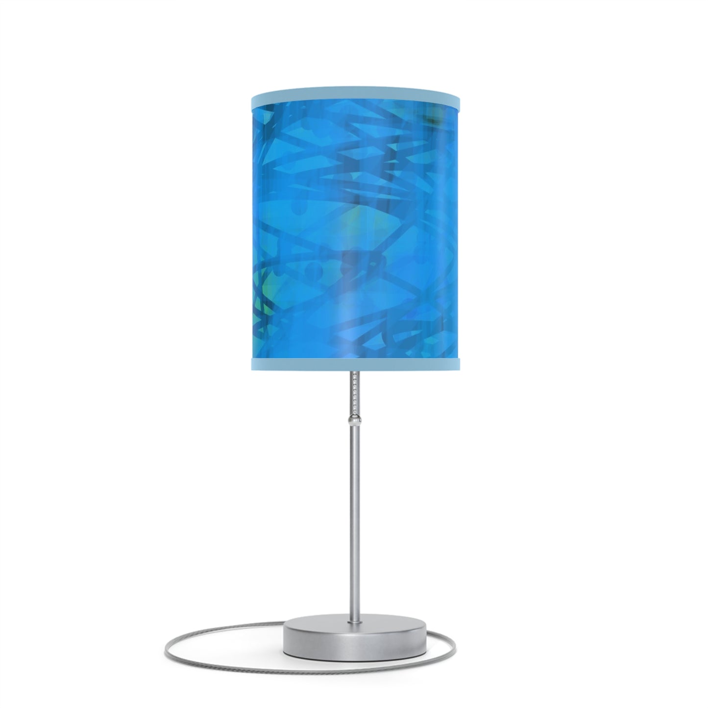 Carmen: {Blue Trim} Blue Abstract Table Lamp, Modern Decor, Bedroom Lighting, Nightstand Lamp, Home Interior, Artistic Design, Gift for Her