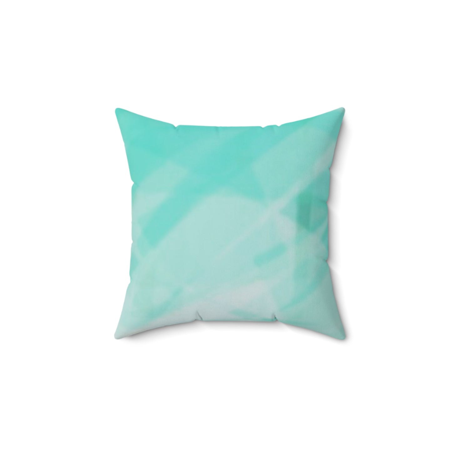 Mountain Stream: (14"x14") Aqua Abstract Faux Suede Pillow, Ethereal Home Decor, Cozy Cushion, Modern Decorative Pillow, Housewarming Gift, Accent Pillow
