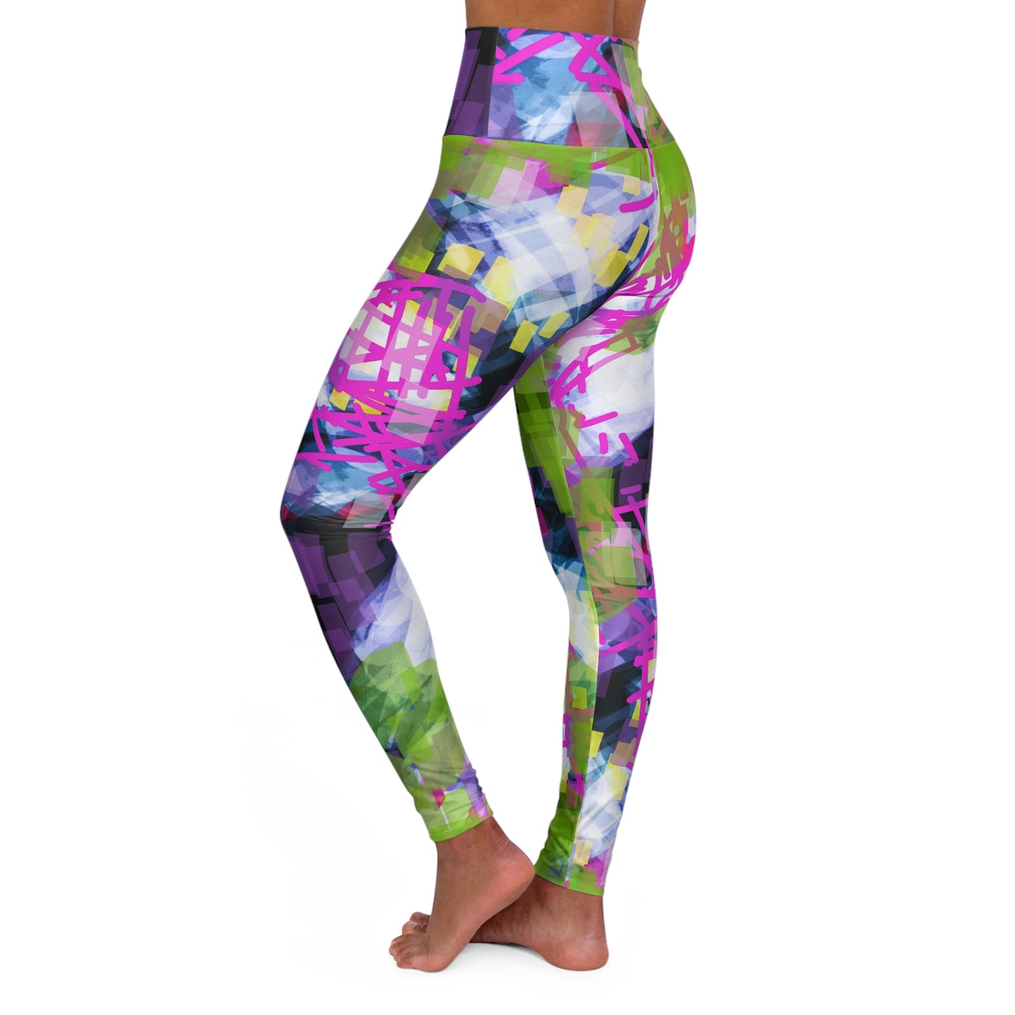 Aether: Vibrant High Waisted Workout Leggings, Dance Tights, Colorful Activewear, Fitness Apparel, Streetwear