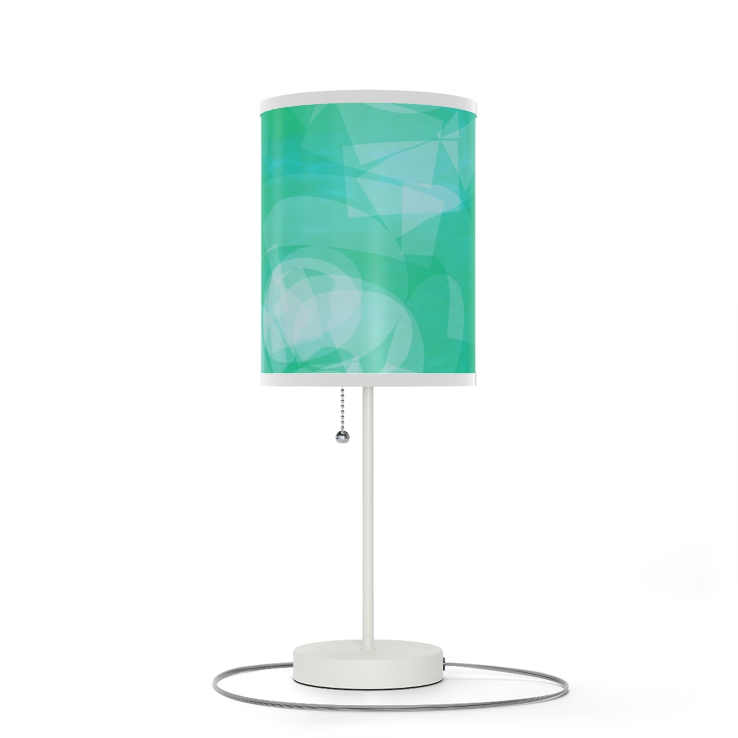 Sharona: WH Trim; Modern Table Lamp with Turquoise Design - Perfect for Home Decor