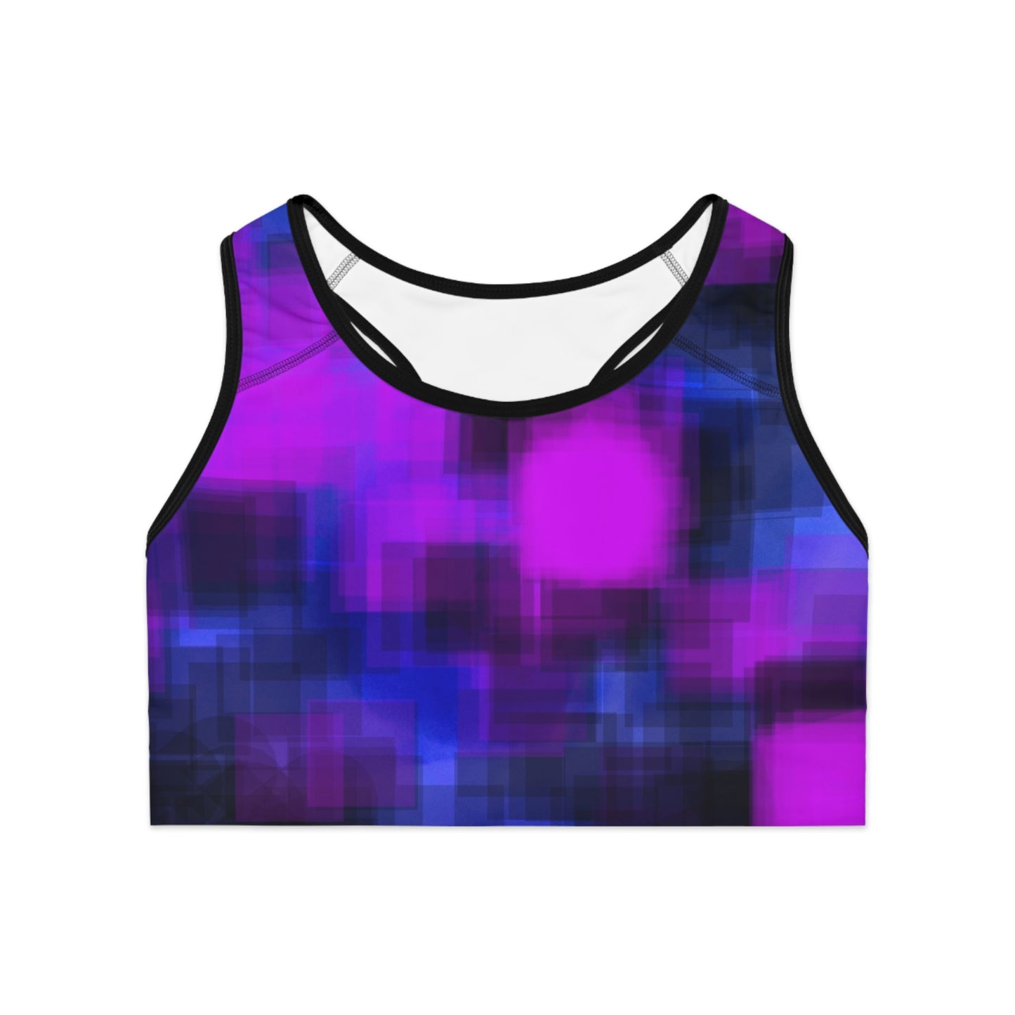 True Friend II: BLK Trim Vibrant Sports Bra, Workout Top, Athletic Wear, Gym Clothing, Activewear for yoga, fitness, training, exercise