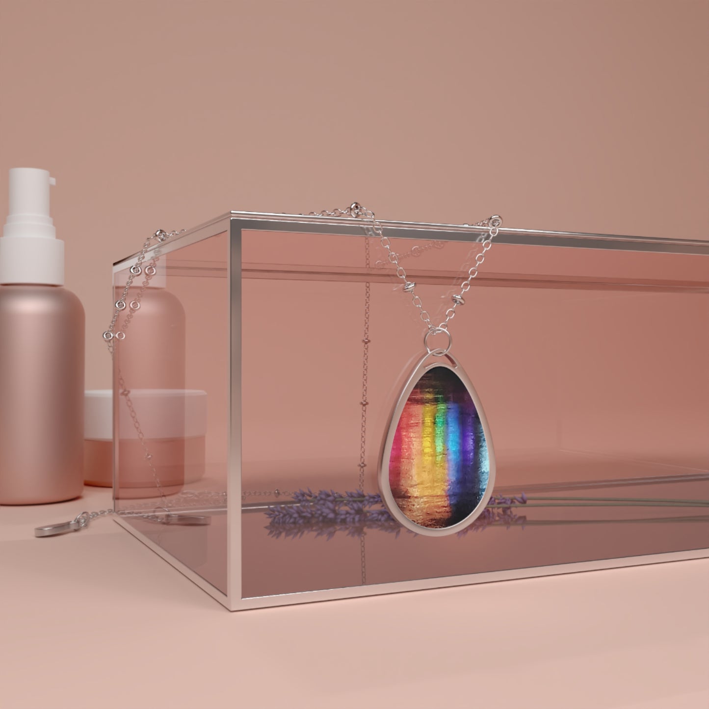 Neon Rain: Good Vibes Only - Unique Souls Inspiration Pendant - Deep Mood Jewelry