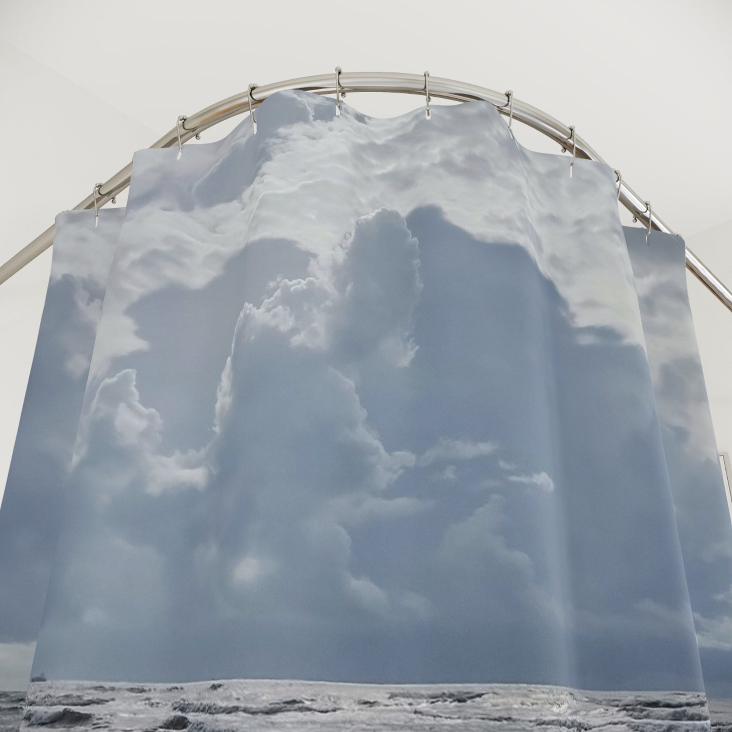 Silver Sea: Shower Curtains
