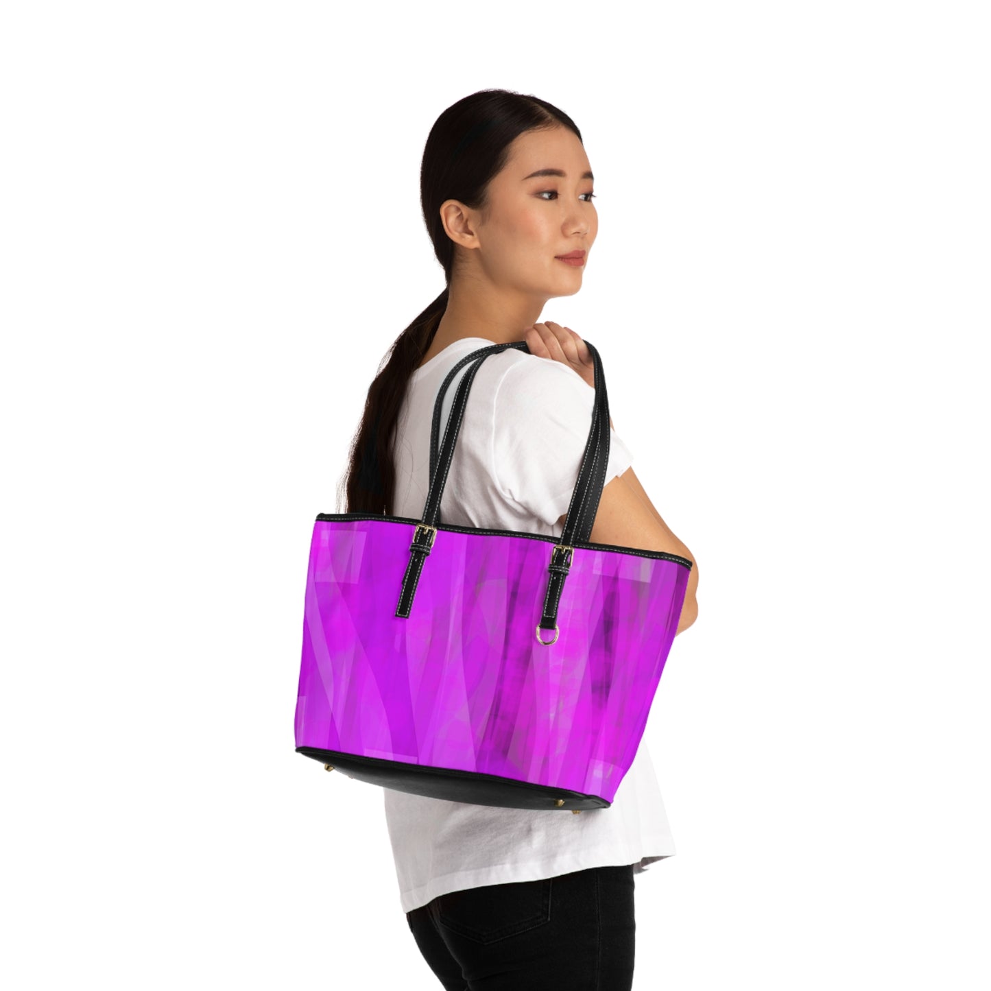 Jodie: Vibrant PU Leather Shoulder Bag, Stylish Tote, Fashion Handbag, Birthday Gift, Good Vibes Purse, Everyday Accessory