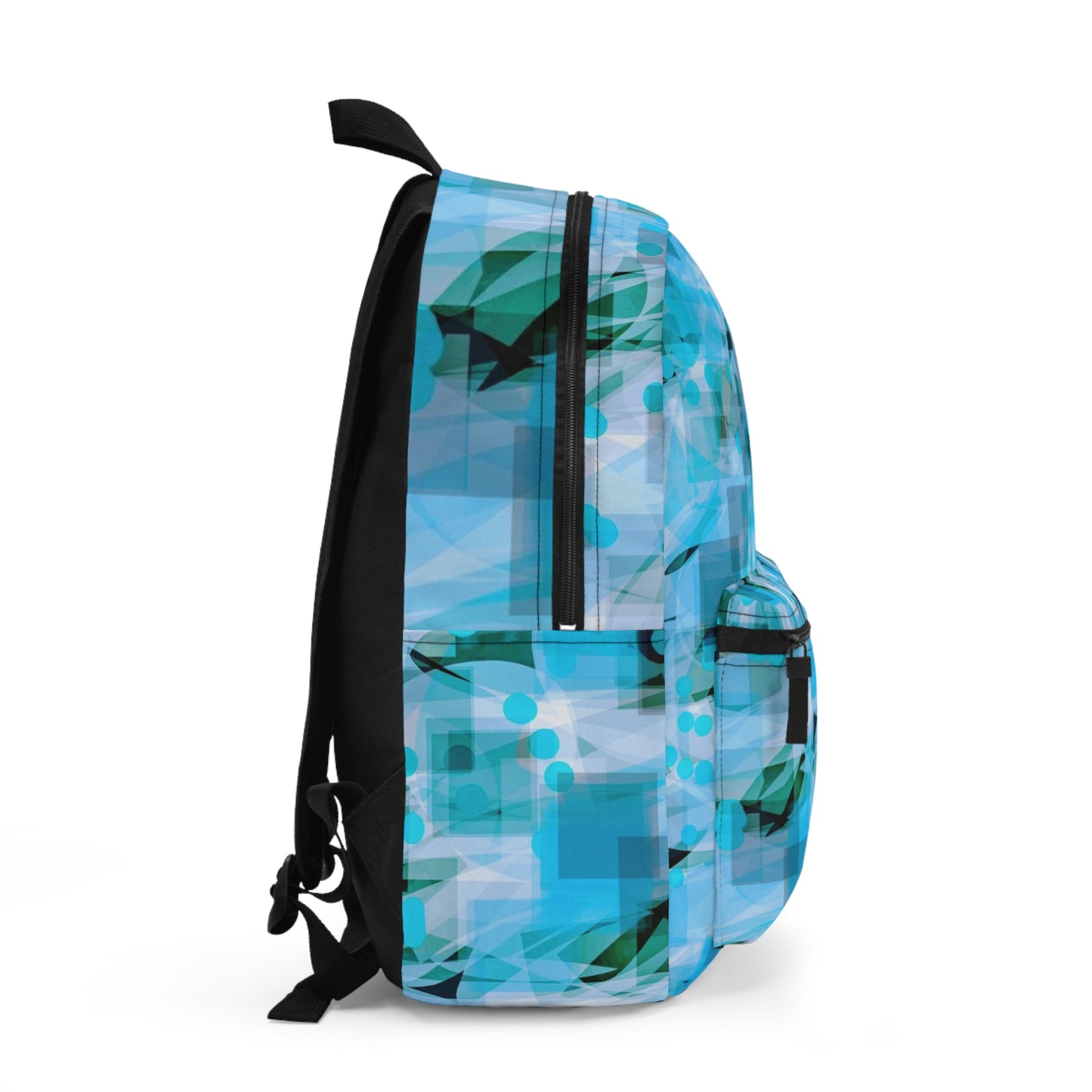 Cascadia: Aqua Abstract Pattern Backpack, Travel Gear, Unique Gift for Students, Stylish Everyday Carry