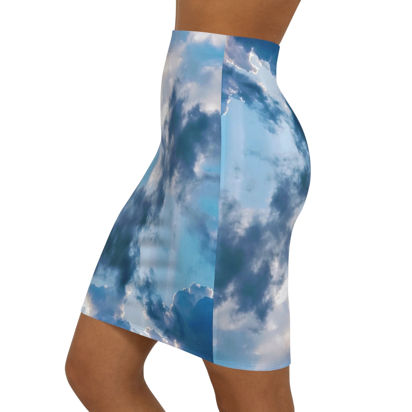Break of Day: Women's Mid-Waist Pencil Skirt (AOP)