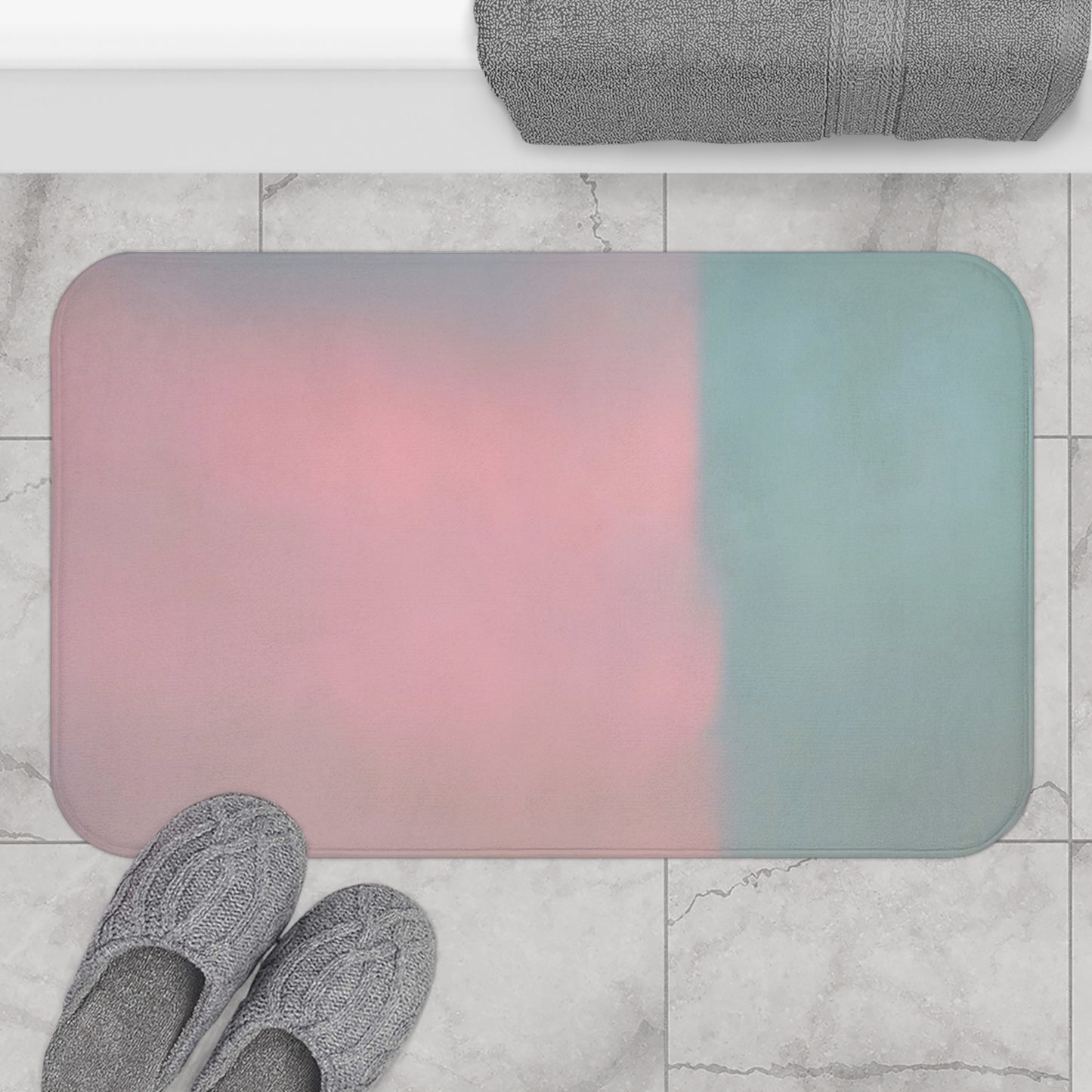 Charlotte: (34"x21") Pastel Gradient Bathmat - Soft and Cozy Bathroom Essential