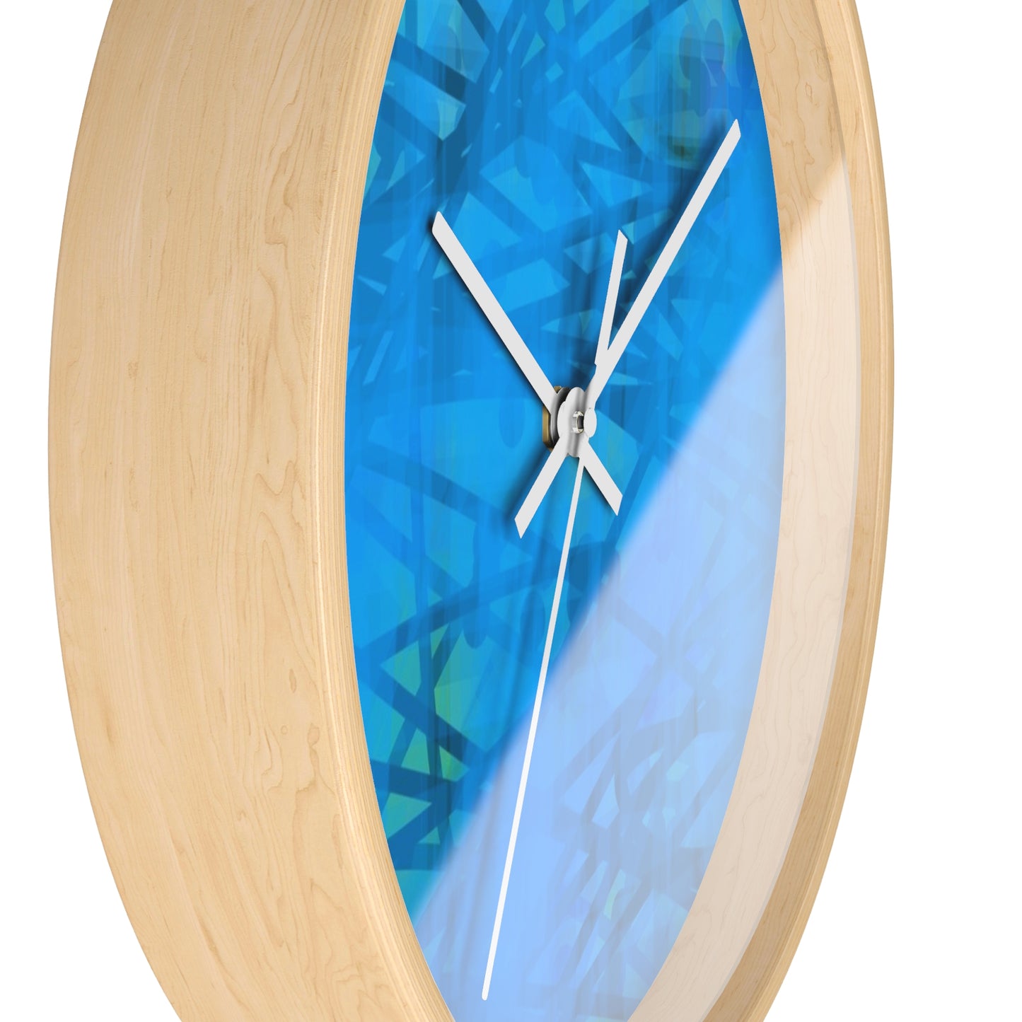 Carmen: Modern Abstract Blue Wall Clock - Stylish Home Decor
