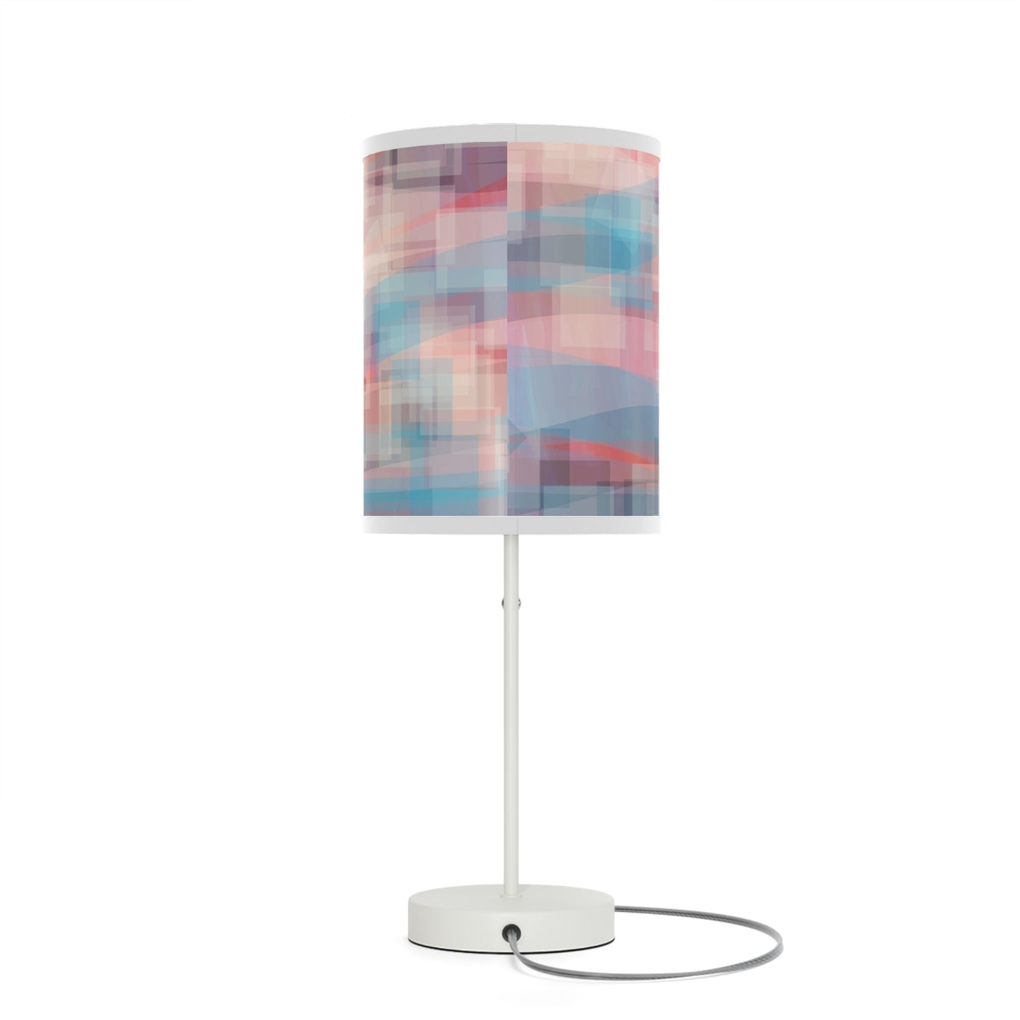 Bernadette: WH Trim; Abstract Design Table Lamp – Modern Home Decor