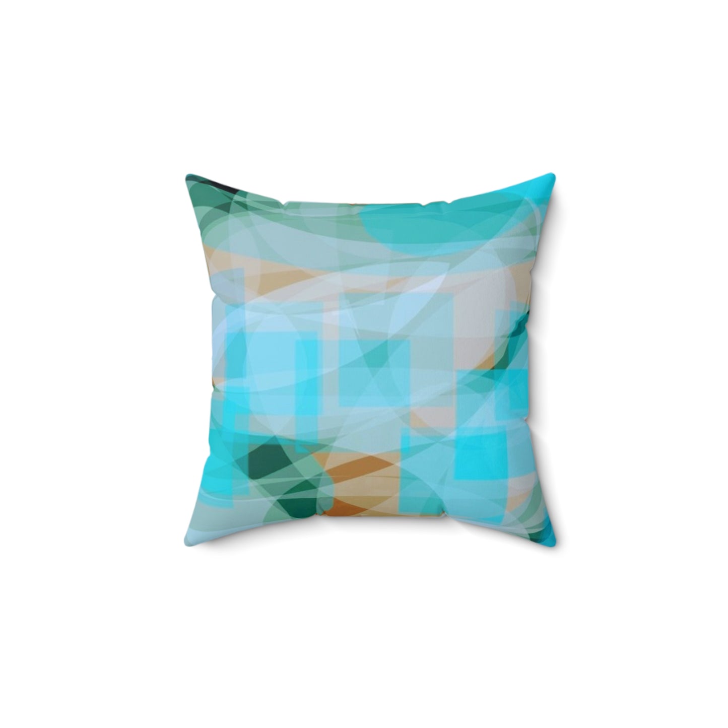 Depths: (14"x14") Serene Abstract Pillow, Faux Suede Pillow, Bohemian Home Decor, Cozy Throw Pillow, Modern Cushion, Living Room Accent, Perfect Gift