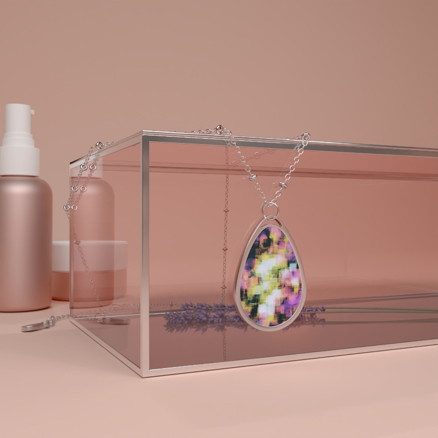 Sheena: Chic Feminine Abstract Art Oval Necklace - Elegant and Unique Jewelry for Everyday Wear