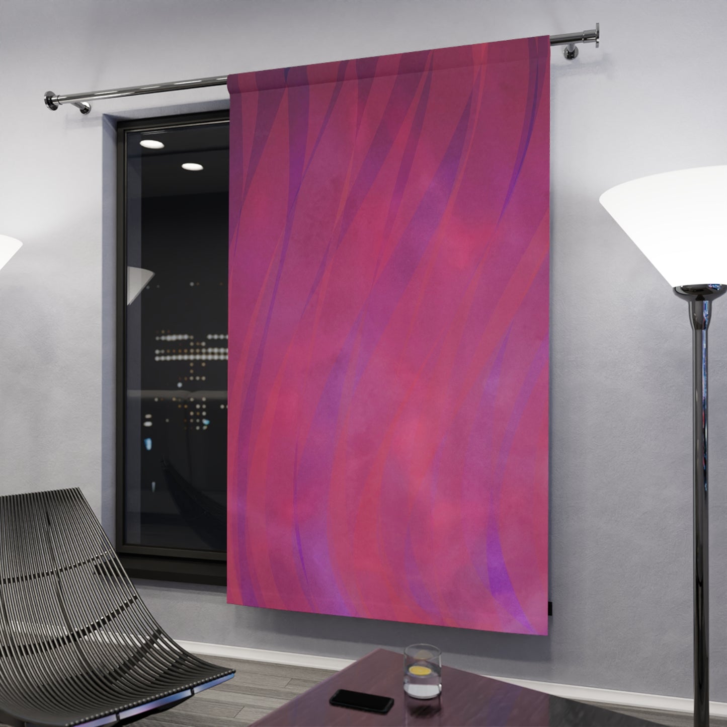 Sophia: Abstract Wave Pattern Window Curtain - Elegant Home Decor for Living Room