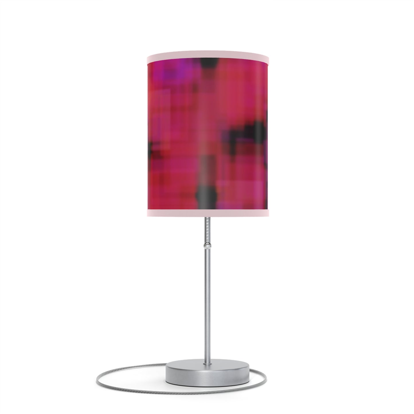 Amaltheia: Pink Trim Vibrant Modern Table Lamp, Bedroom Decor, Nightstand Lamp, Colorful Lighting, Home Accent, Artful Illumination