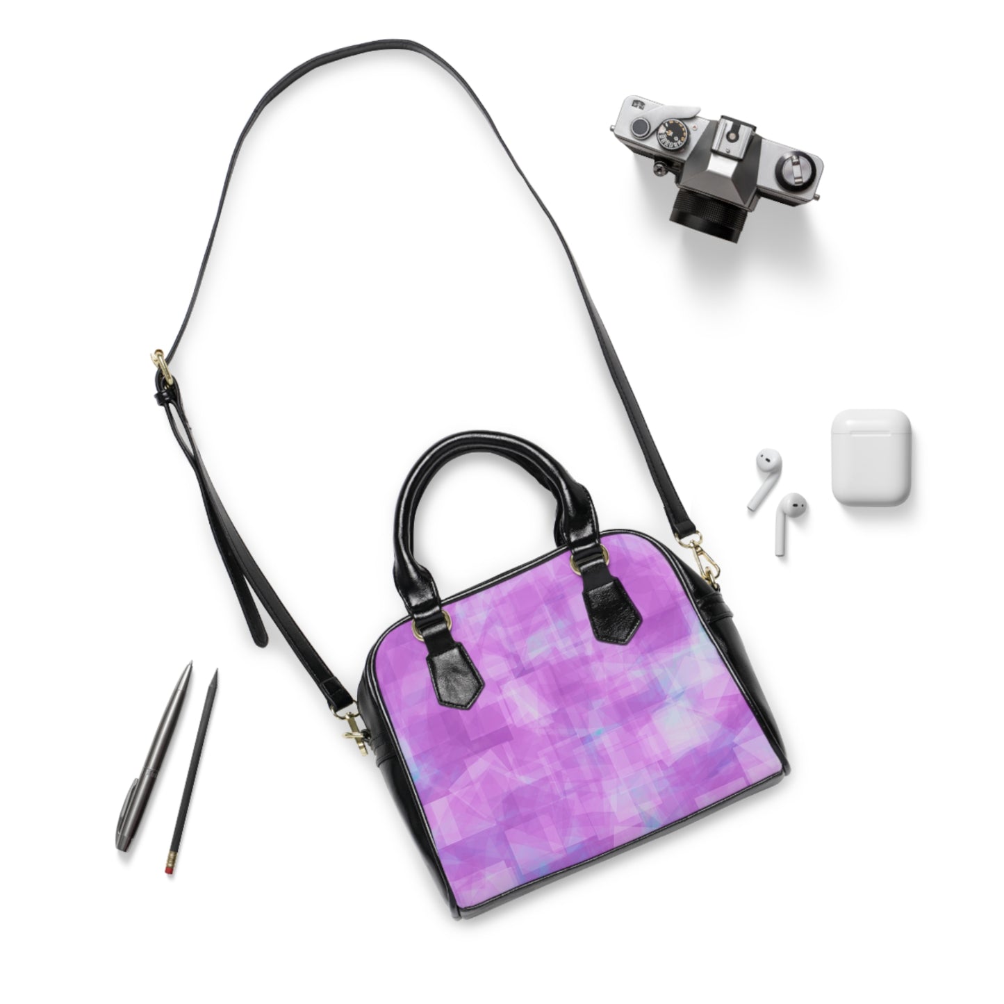 Betty: Stylish Abstract Pastel Shoulder Handbag - Trendy Everyday Tote