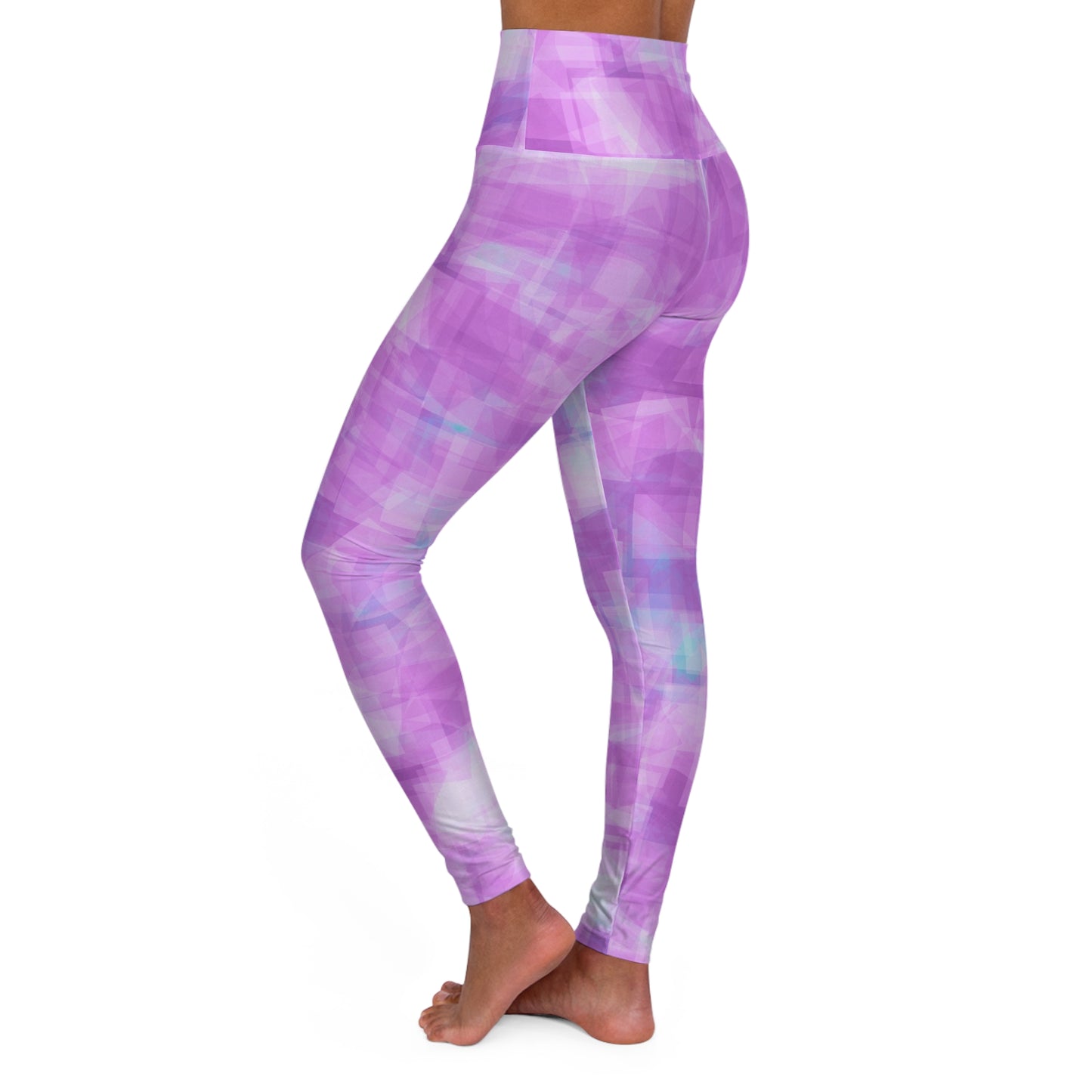 Betty: High Waisted Abstract Pastel High Vibe Leggings, Comfortable Workout Pants, Fitness Apparel, Stylish Exercise Leggings, Trendy Activewear, Yoga Gift