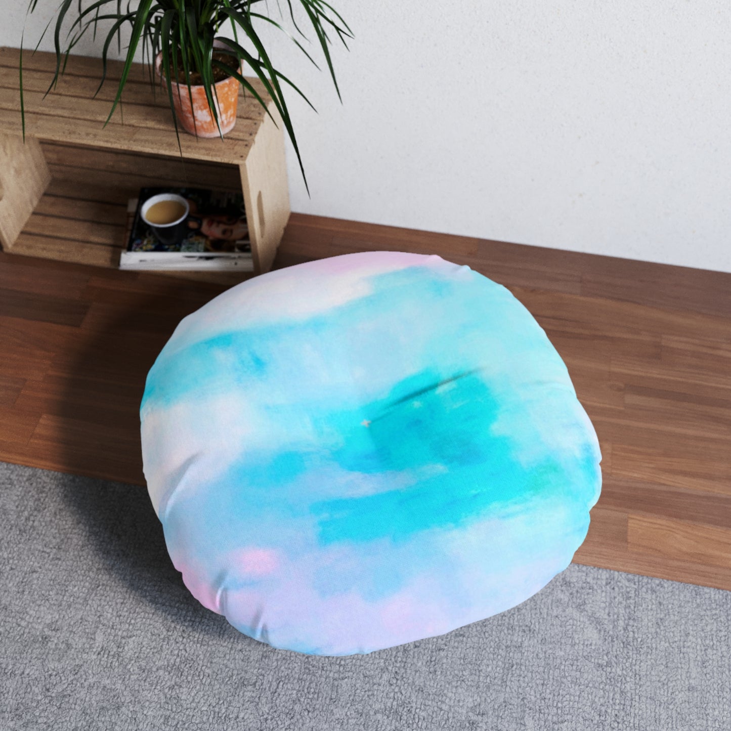 Pastel Song: Tufted Floor Pillow, Round