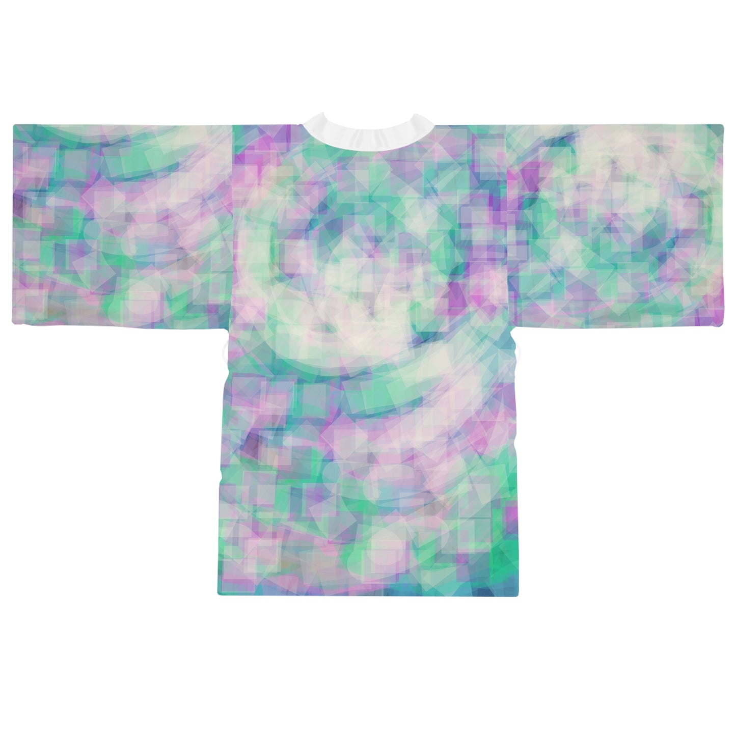 Deva: Pastel Abstract Long Sleeve Kimono Robe | Relaxed Fashion for Home & Leisure
