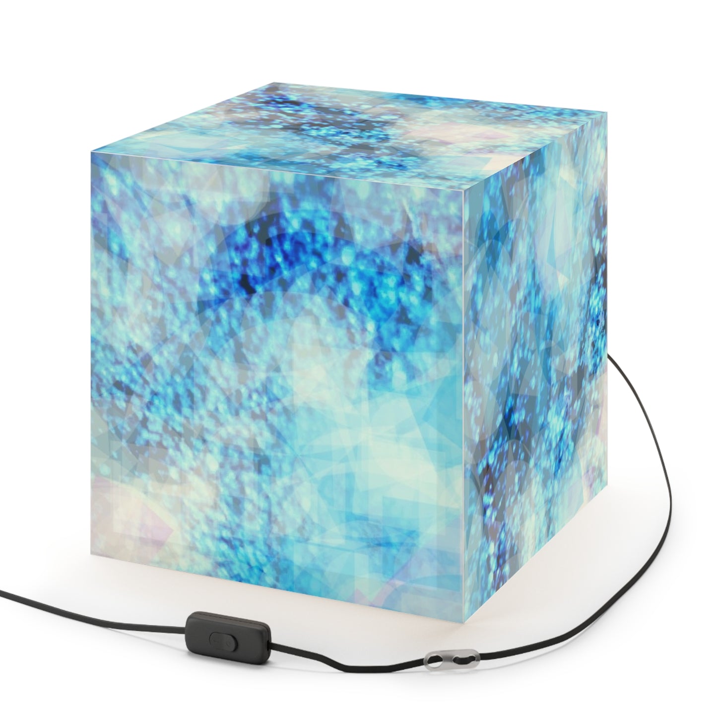 Sapphire Softly: Serene Blue Light Cube Lamp - Modern Decor, Mood Lighting, Unique Gift, Home & Office Illumination, Ambient Atmosphere