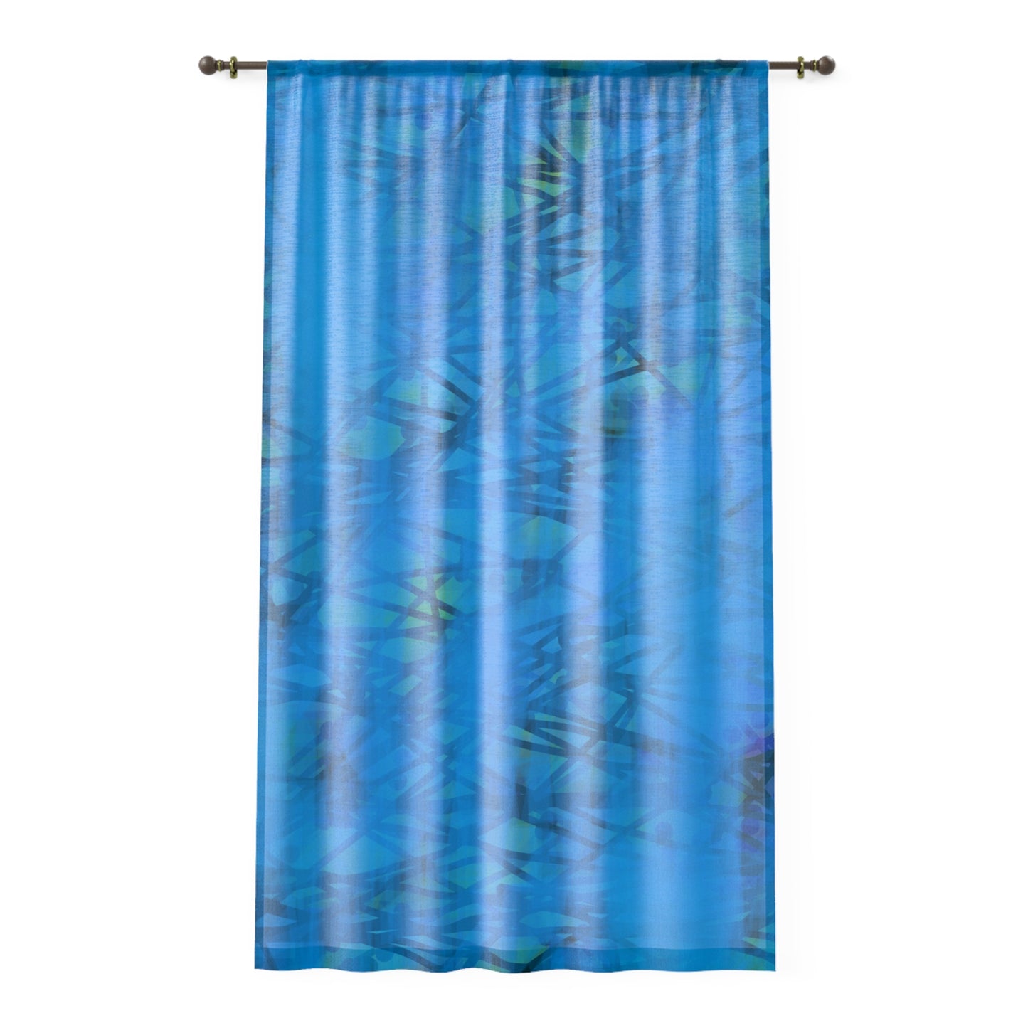 Carmen: Tranquil Blue Window Curtain for Living Room Decor