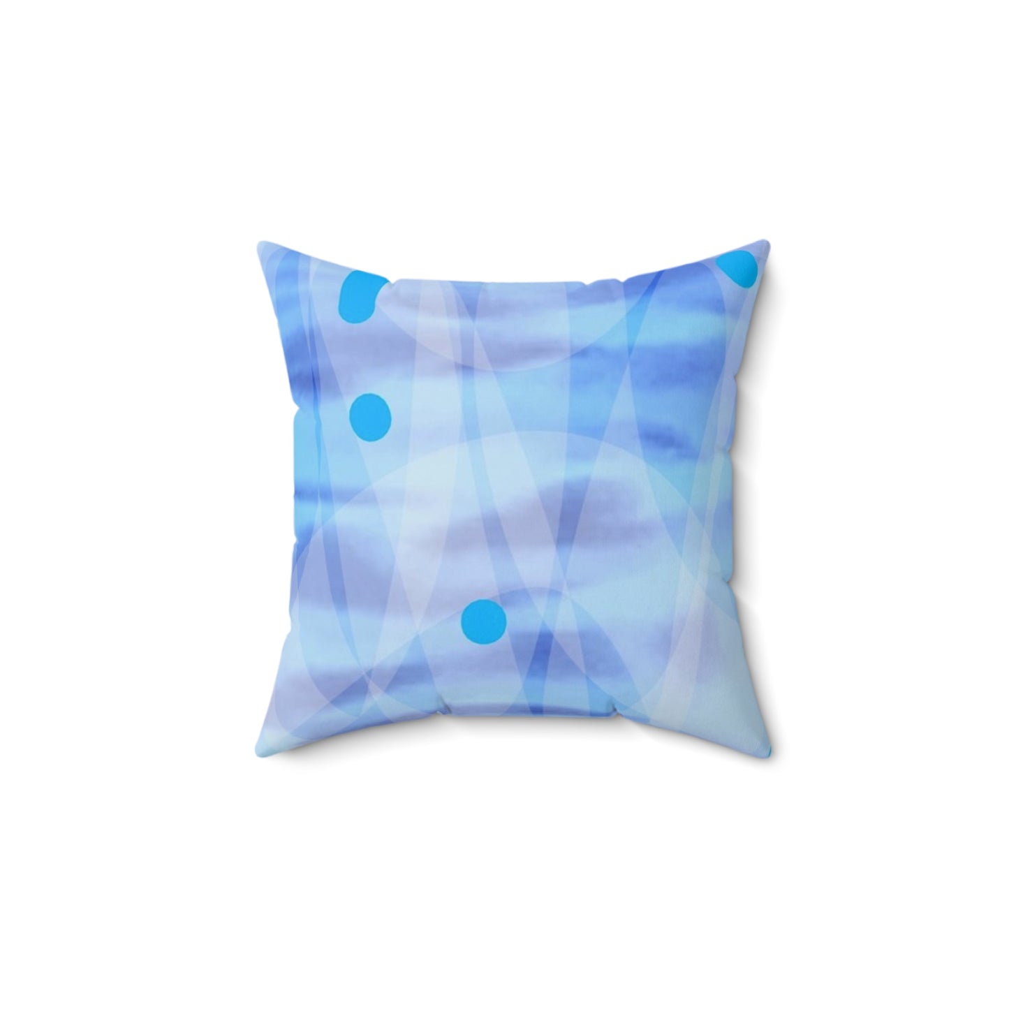 The Mists: (14"x14") Abstract Blue Faux Suede Pillow | Cozy Home Décor, Modern Cushion, Soft Throw Pillow, Chic Living Room Accent, Unique Gift Idea