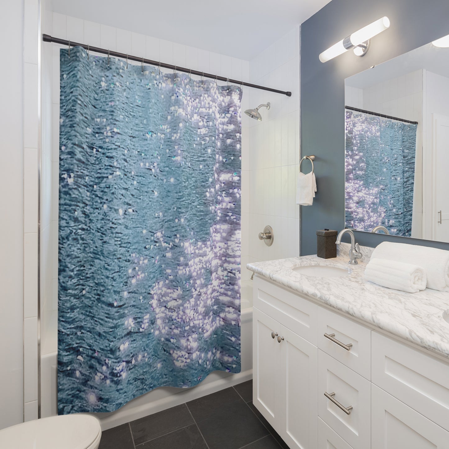 Water Diamonds: Shower Curtains
