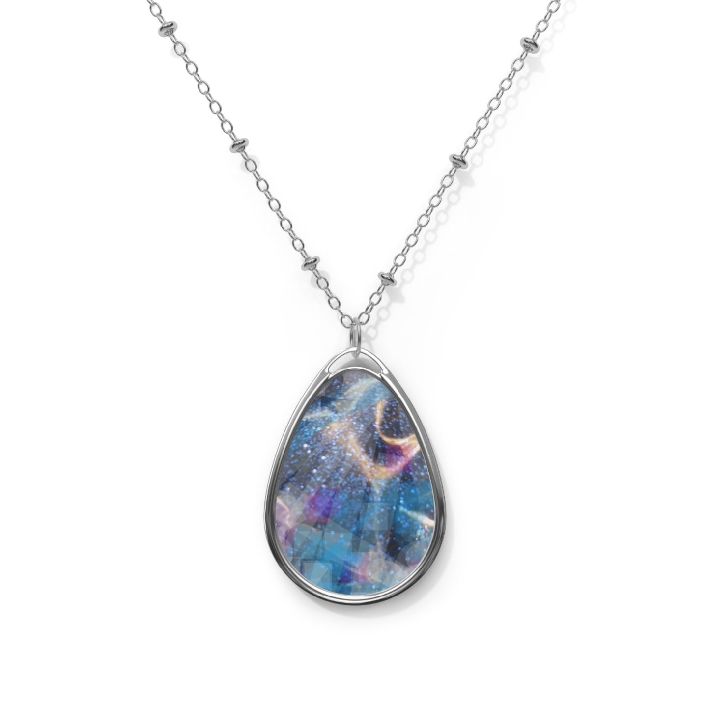Saphire Fuel: Oval Necklace