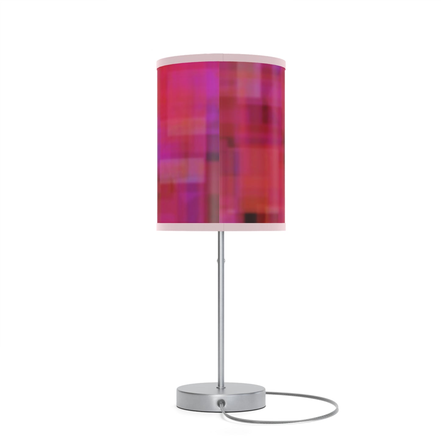 Amaltheia: Pink Trim Vibrant Modern Table Lamp, Bedroom Decor, Nightstand Lamp, Colorful Lighting, Home Accent, Artful Illumination