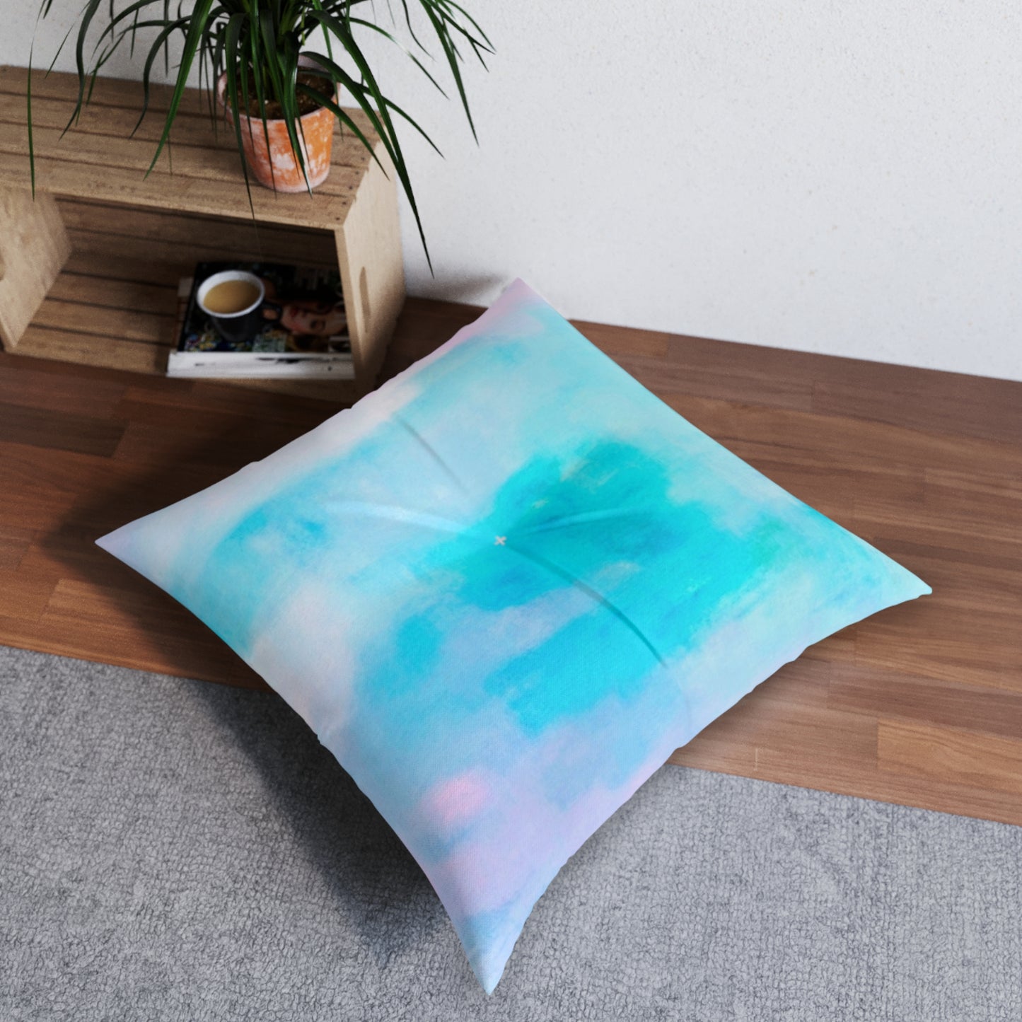 Pastel Song: Tufted Floor Pillow, Square: