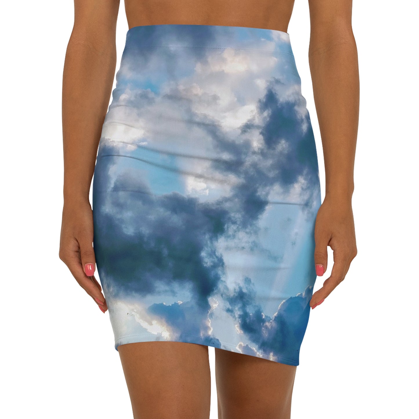 Break of Day: Women's Mid-Waist Pencil Skirt (AOP)