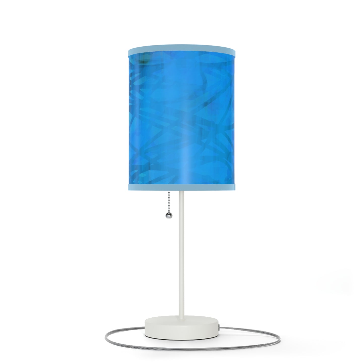 Carmen: {Blue Trim} Blue Abstract Table Lamp, Modern Decor, Bedroom Lighting, Nightstand Lamp, Home Interior, Artistic Design, Gift for Her