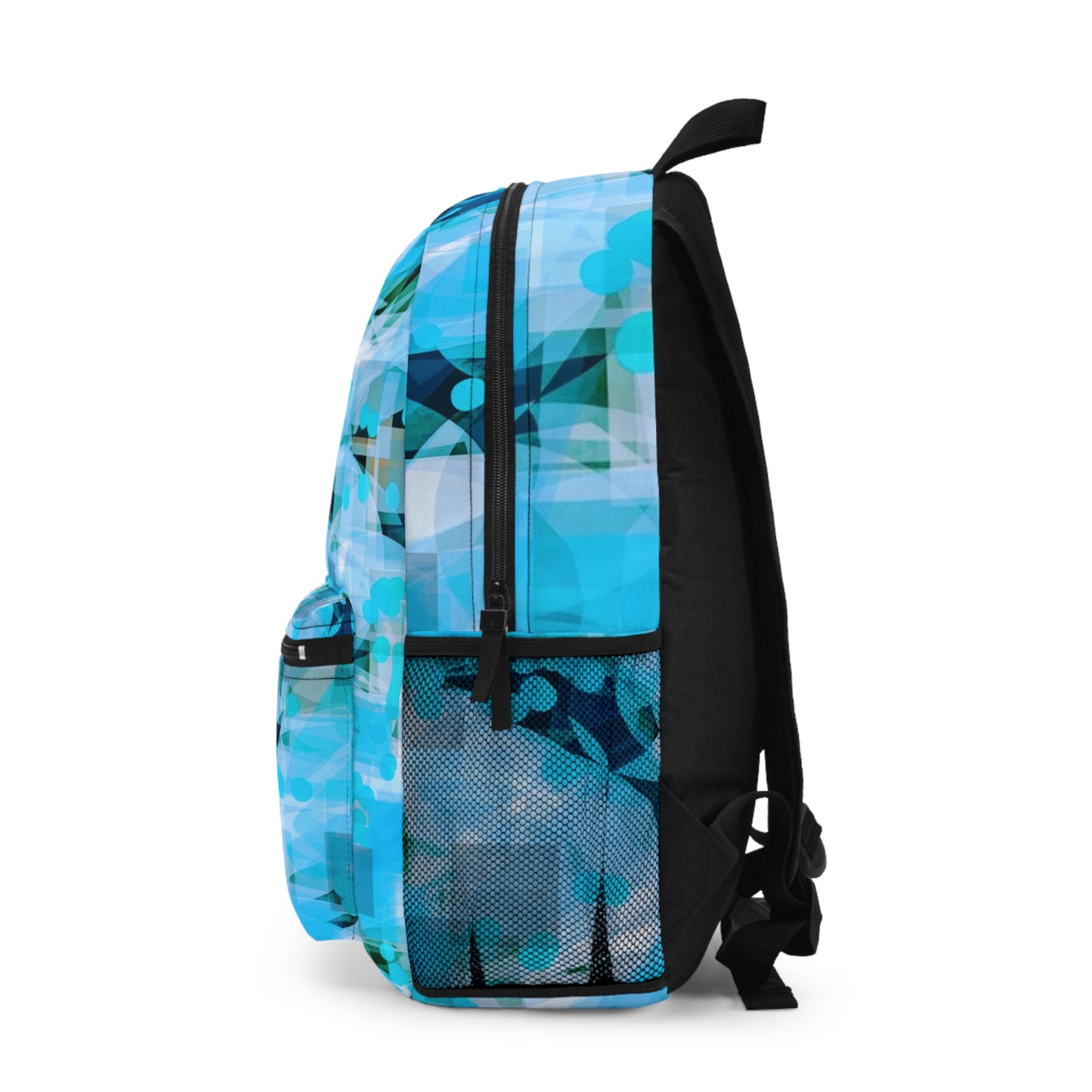 Cascadia: Aqua Abstract Pattern Backpack, Travel Gear, Unique Gift for Students, Stylish Everyday Carry