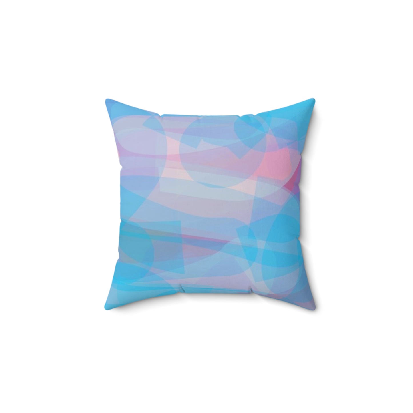 Mellow: (14"x14") Abstract Blue Faux Suede Pillow | Soft Decorative Cushion for Cozy Spaces