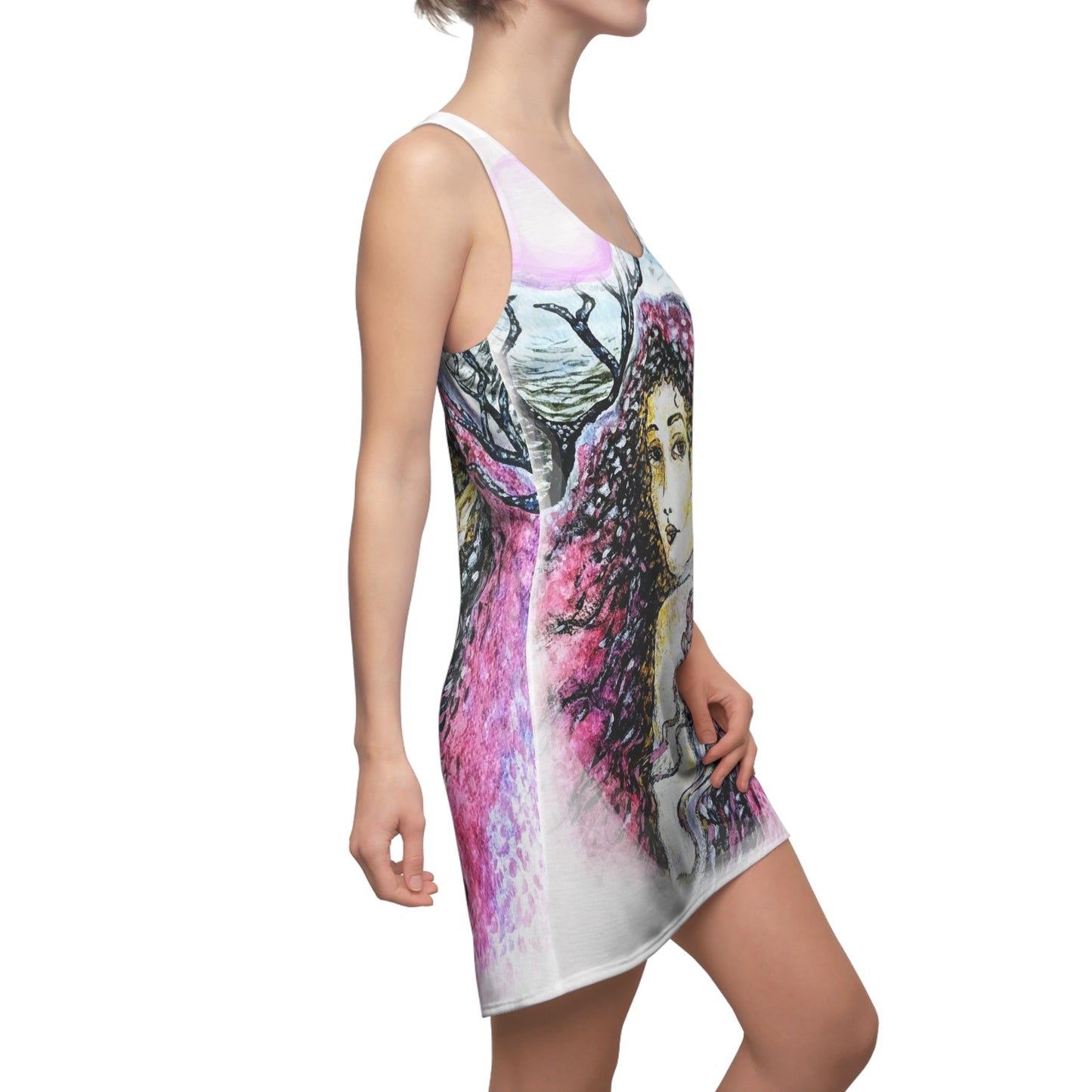 Thru the Wilderness: Women's Cut & Sew Racerback Dress (AOP)