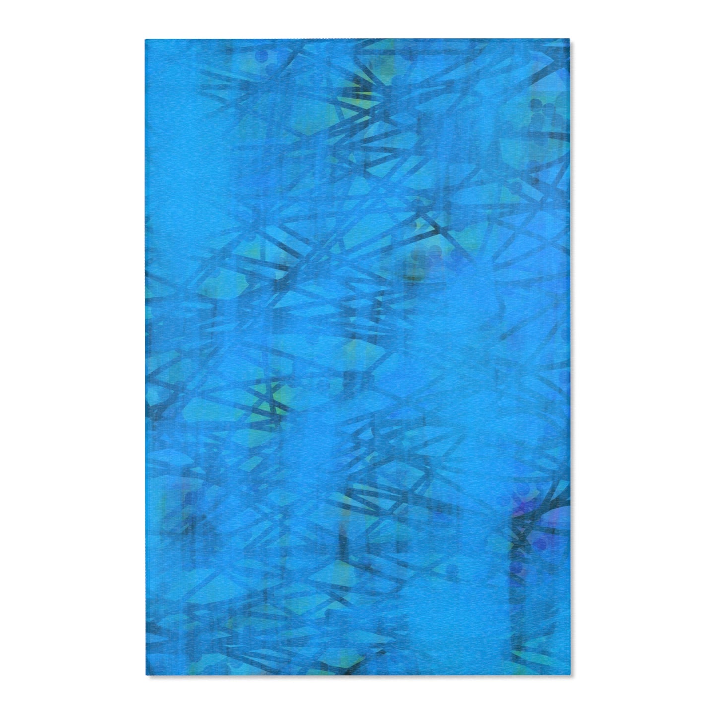 Carmen: 48"x72" Vibrant Blue Abstract Area Rug – Modern Home Decor for Living Room & Bedroom