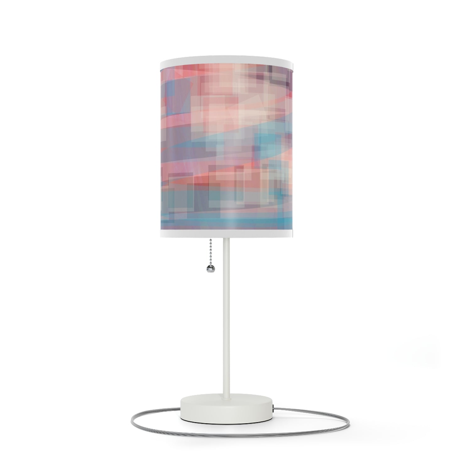 Bernadette: WH Trim; Abstract Design Table Lamp – Modern Home Decor