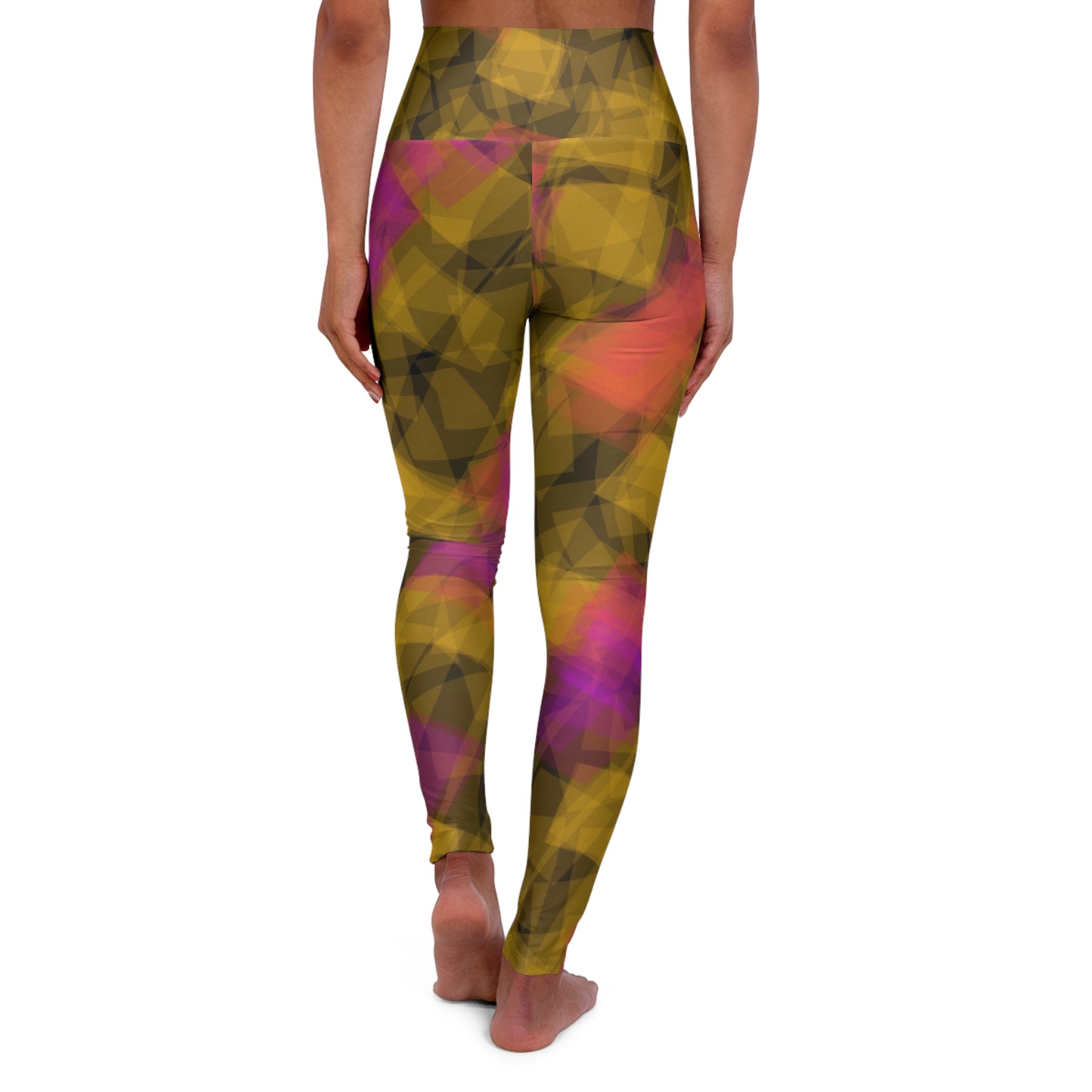 Bom: Vibrant High Waisted Leggings - Stylish Activewear for Fitness, Casual Chic Streetwear