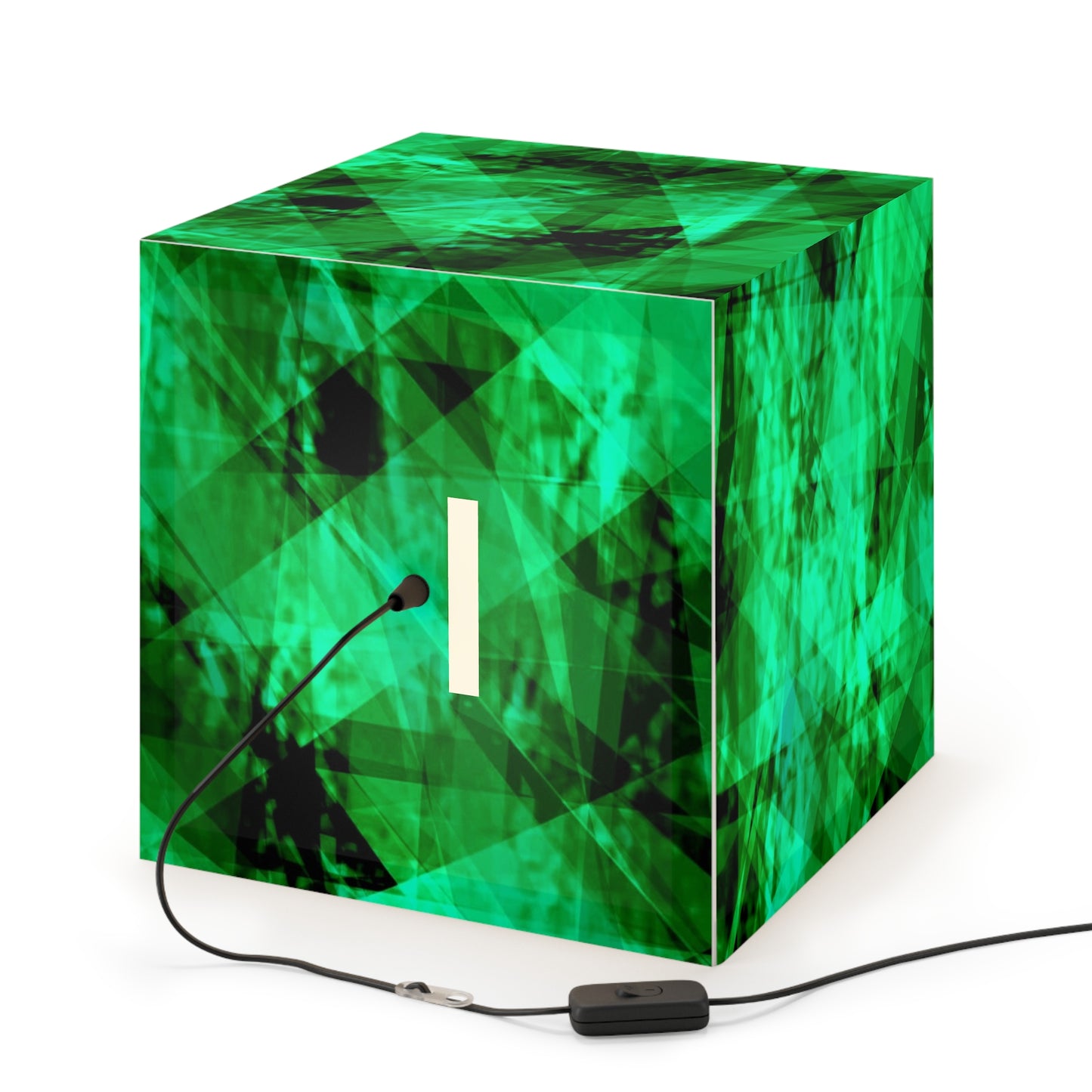 A Gem Aura: Green Faceted Light Cube Lamp, Modern Home Decor, Ambient Lighting, Unique Gift, Stylish Accent, LED Cube Pendant