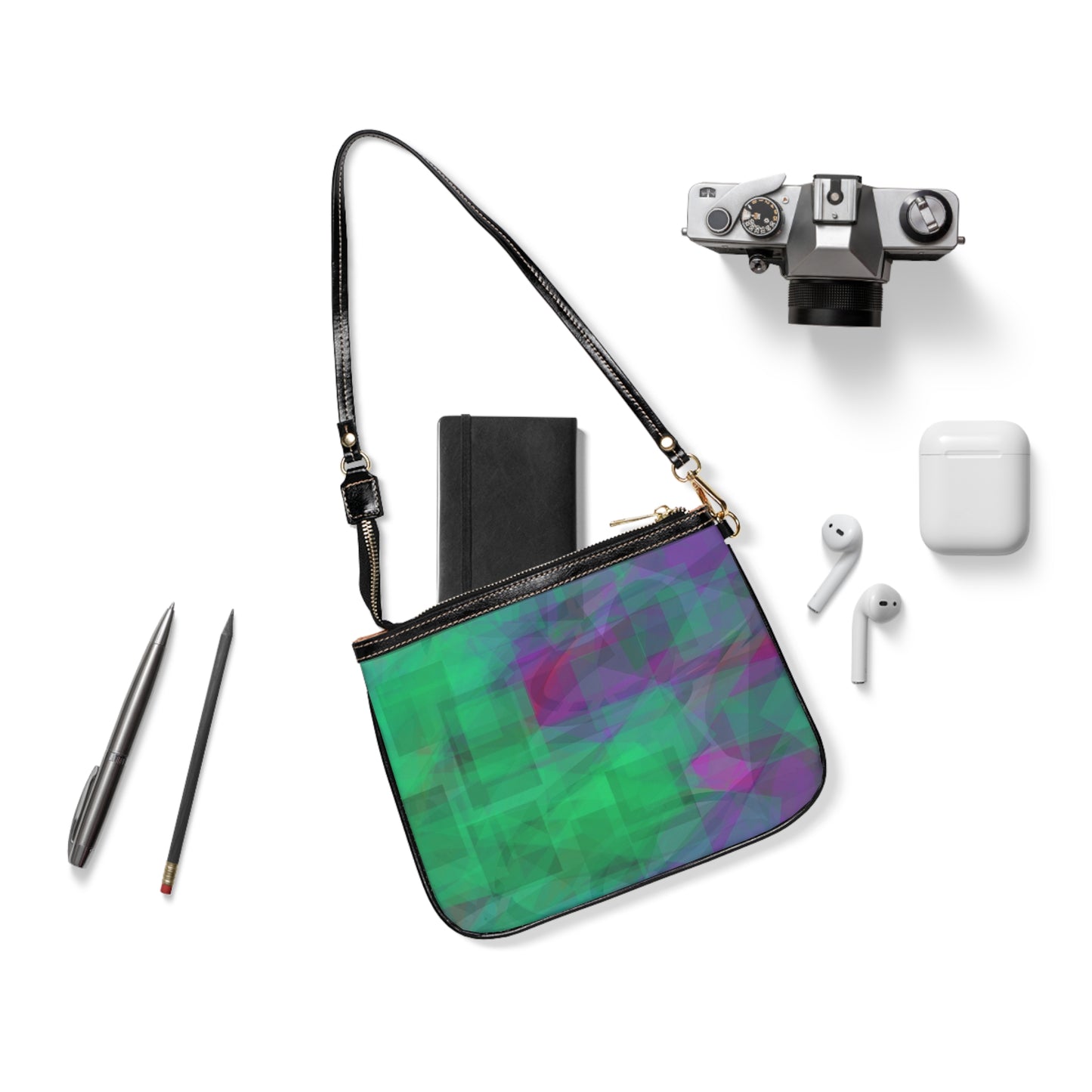 Gong: Vibrant Geometric Small Shoulder Bag for Casual Outings