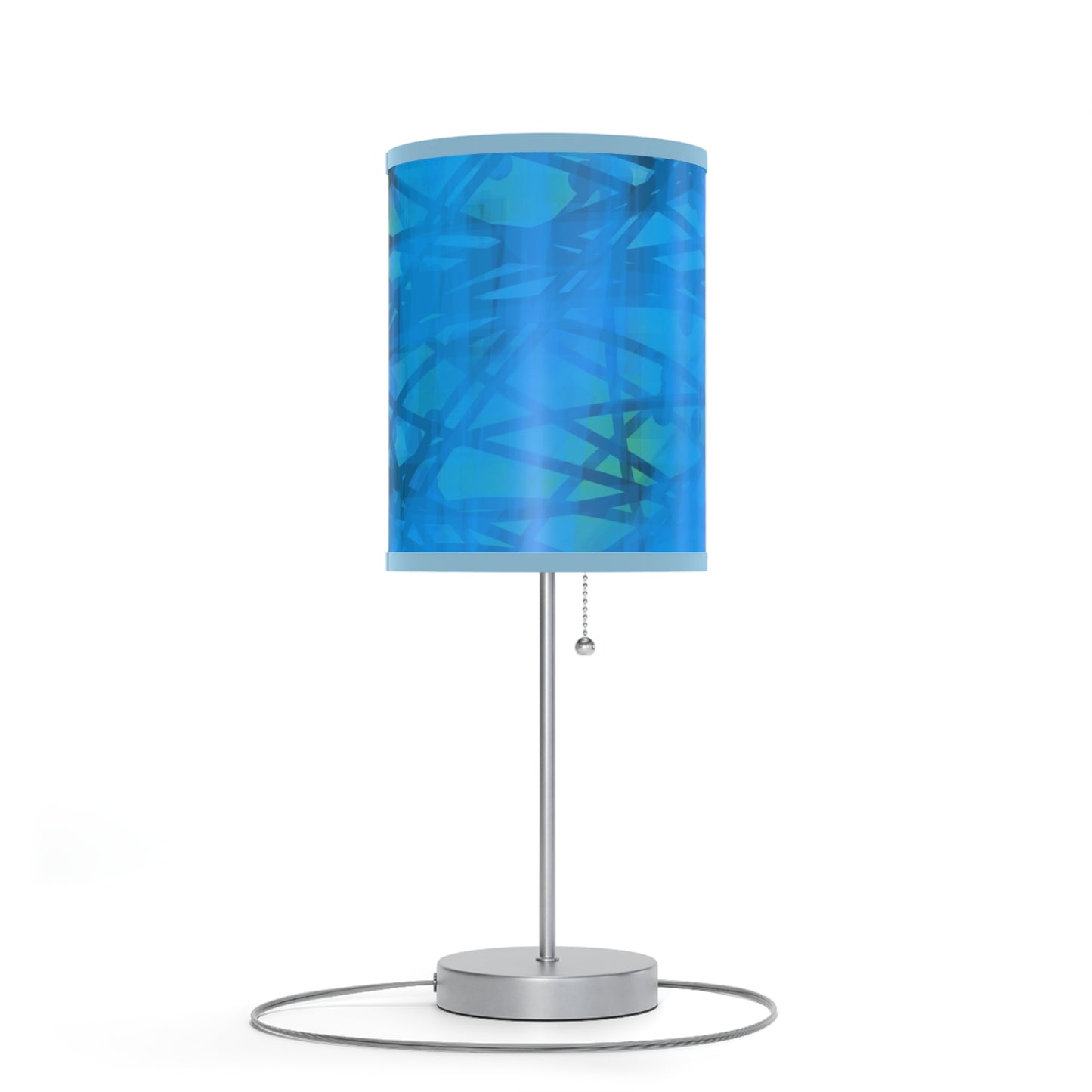 Carmen: {Blue Trim} Blue Abstract Table Lamp, Modern Decor, Bedroom Lighting, Nightstand Lamp, Home Interior, Artistic Design, Gift for Her