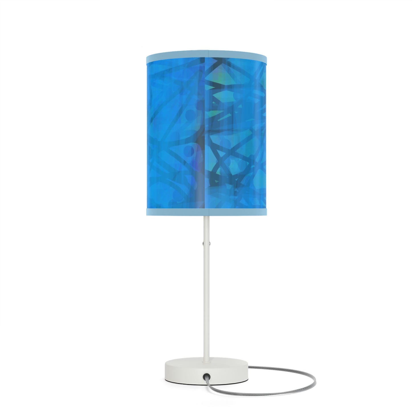 Carmen: {Blue Trim} Blue Abstract Table Lamp, Modern Decor, Bedroom Lighting, Nightstand Lamp, Home Interior, Artistic Design, Gift for Her