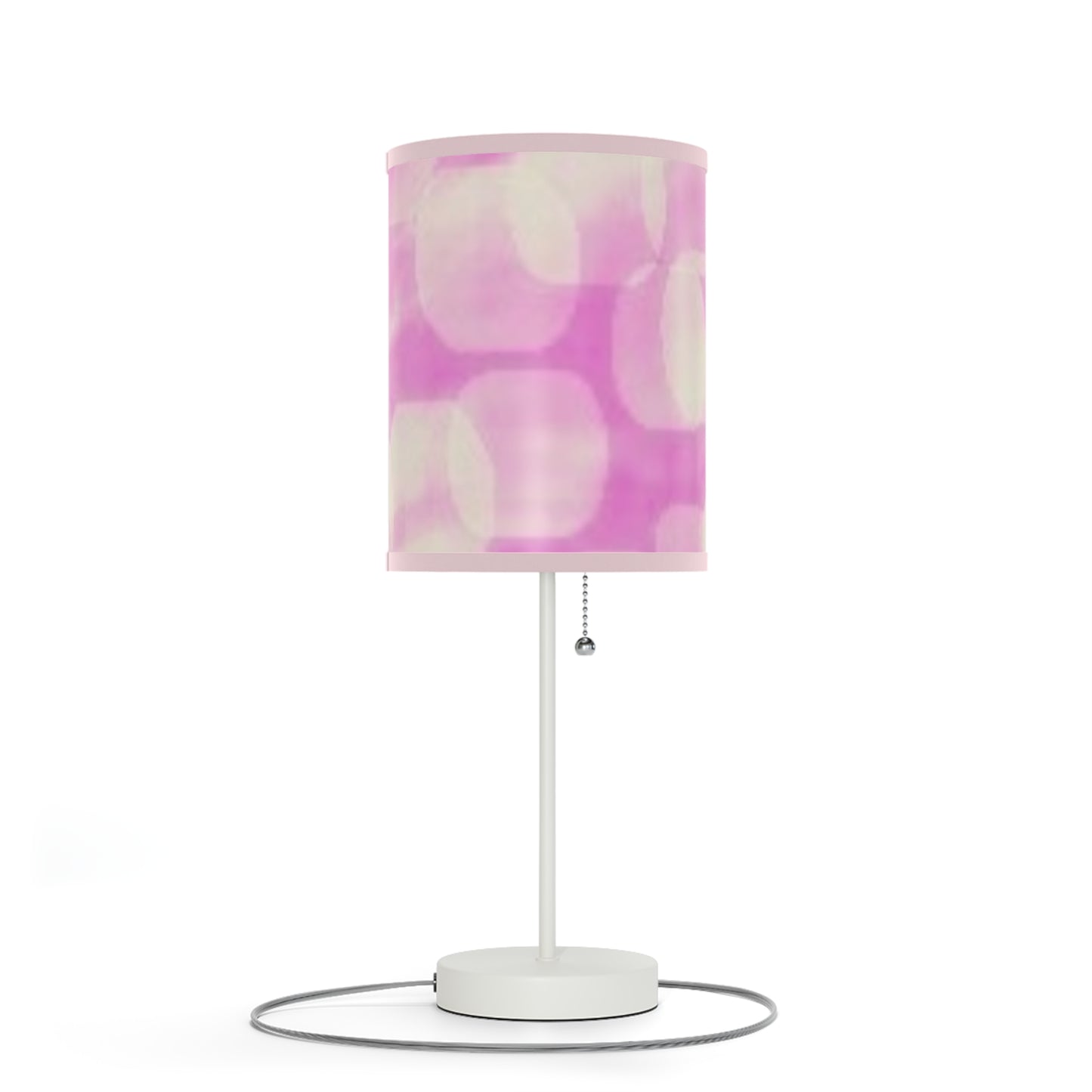Anew: {Pink Trim} Pink Bokeh Table Lamp, Soft Lighting, Home Decor, Bedroom, Living Room, Gift for Her, Modern Design, Unique Nightstand Light