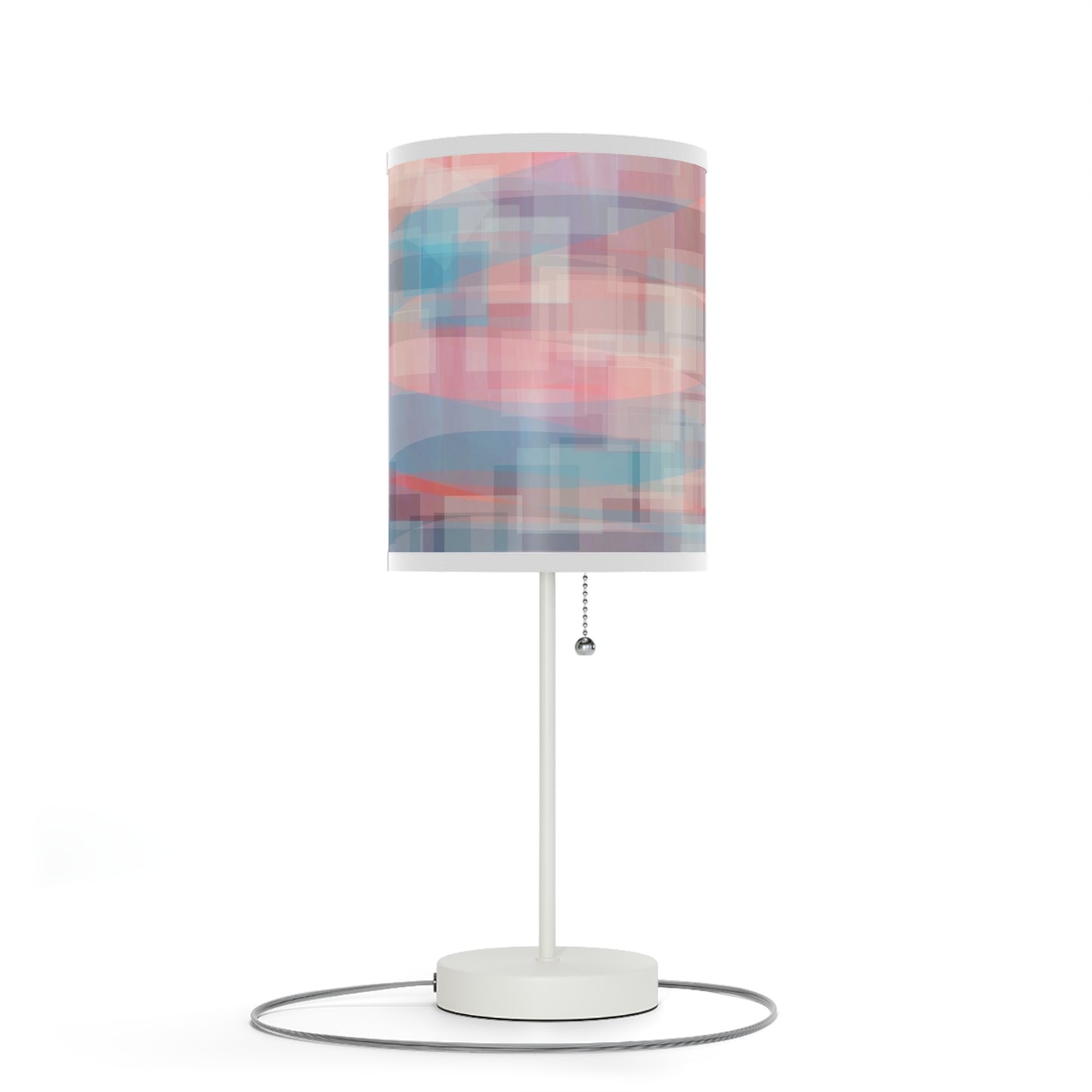 Bernadette: WH Trim; Abstract Design Table Lamp – Modern Home Decor